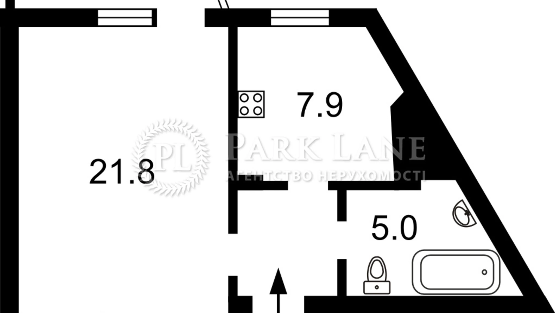 Продається 1-кімнатна квартира 40.3 кв. м у Києві, вул. Левка Лук'яненка, 13А - фото 2