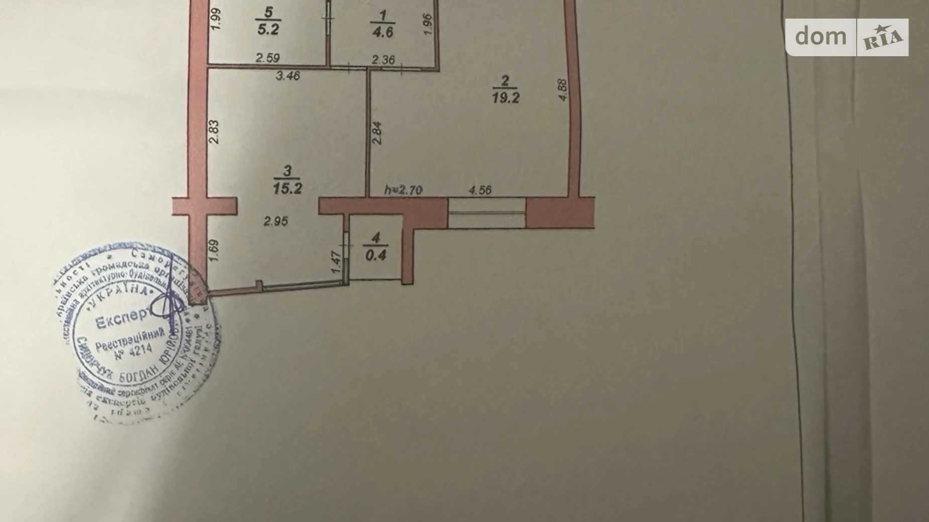 Продается 1-комнатная квартира 44.6 кв. м в Хмельницком, ул. Панаса Мирного, 16/4 - фото 4