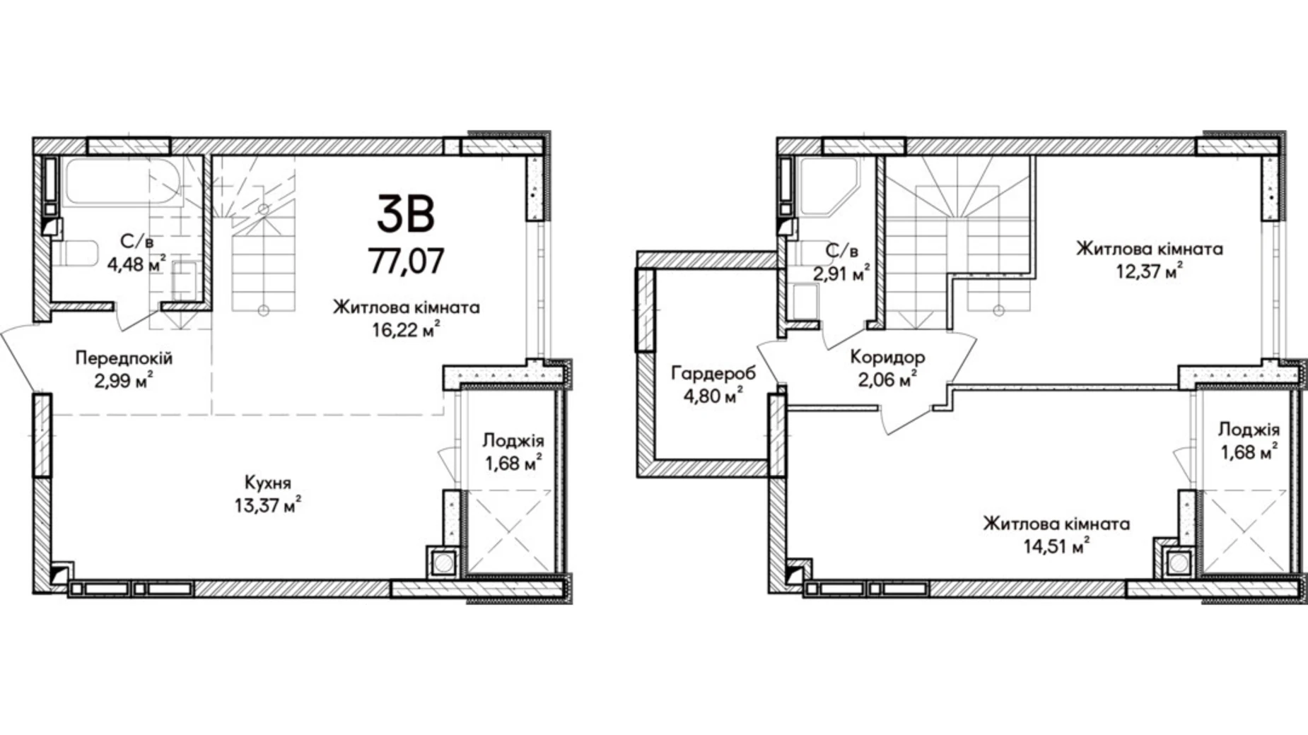 Продается 3-комнатная квартира 77 кв. м в Ирпене, ул. Ольги Кобылянской(Достоевского), 1В - фото 2