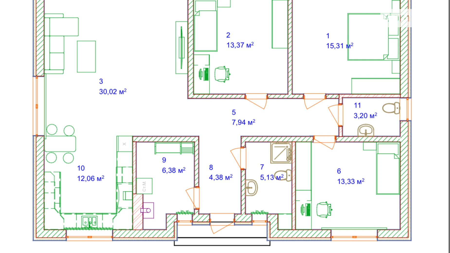 Продается одноэтажный дом 111 кв. м с подвалом, цена: 95000 $ - фото 2