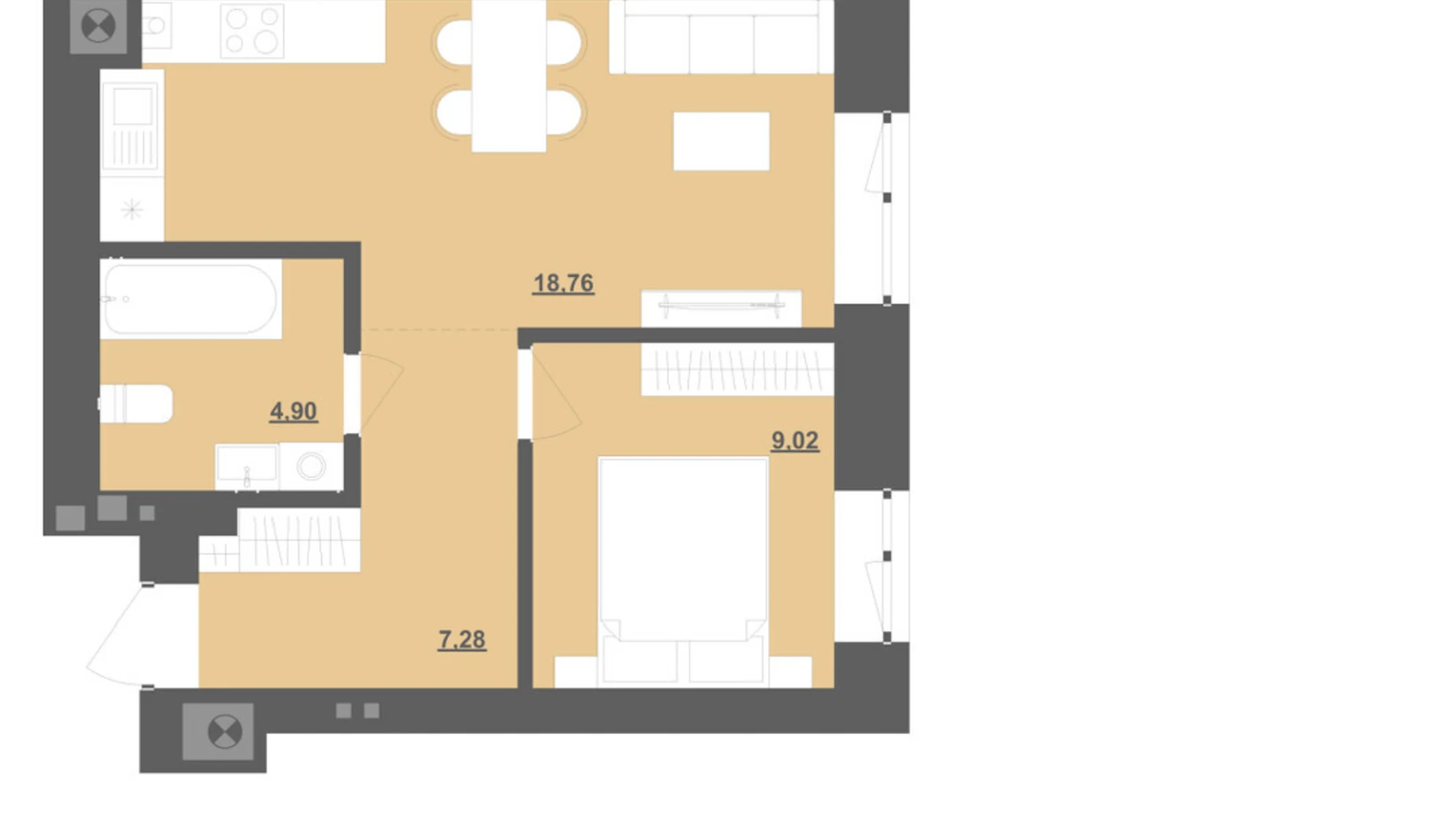 Продается 1-комнатная квартира 39.96 кв. м в Пустомытах, ул. Садовая - фото 2