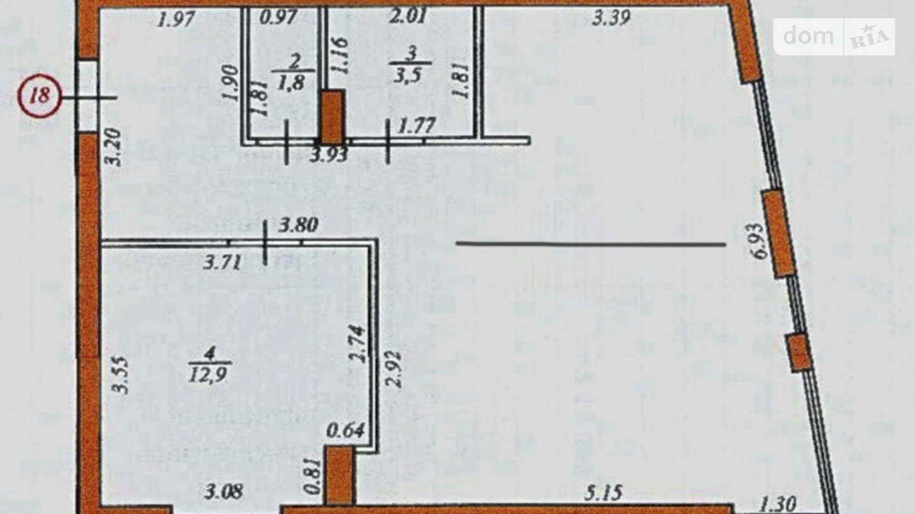 2-комнатная квартира 62 кв. м в Тернополе, ул. Госпитальная, 16 - фото 5