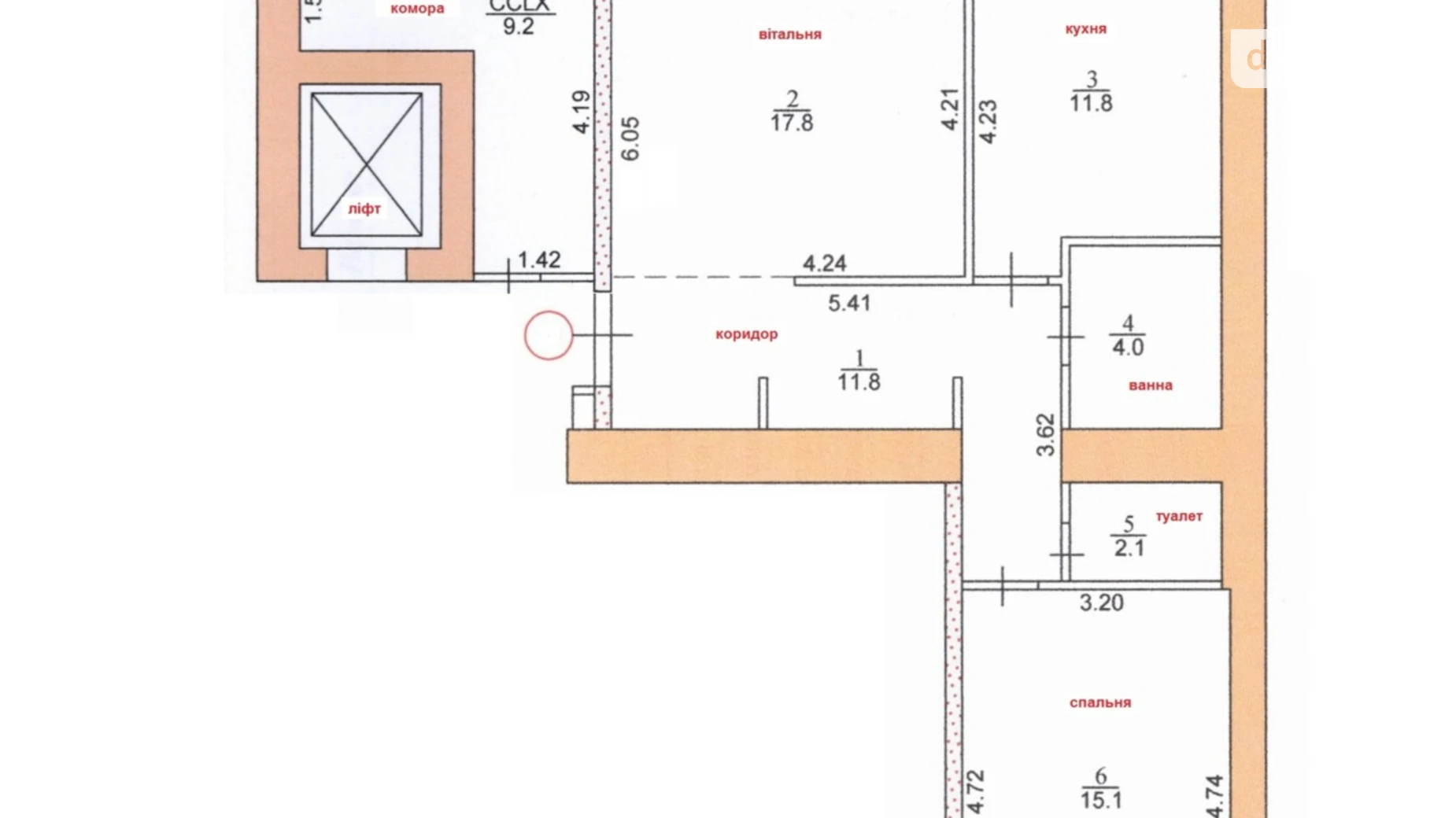 2-комнатная квартира 67.6 кв. м в Тернополе, просп. Бандеры Степана - фото 4