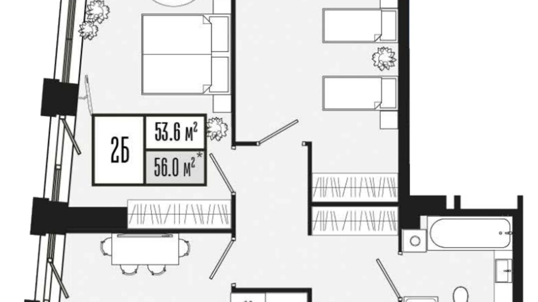 Продається 2-кімнатна квартира 56 кв. м у Дніпрі, вул. 3-ї Штурмової Бригади(6-ї стрілецької дивізії), 29 - фото 2