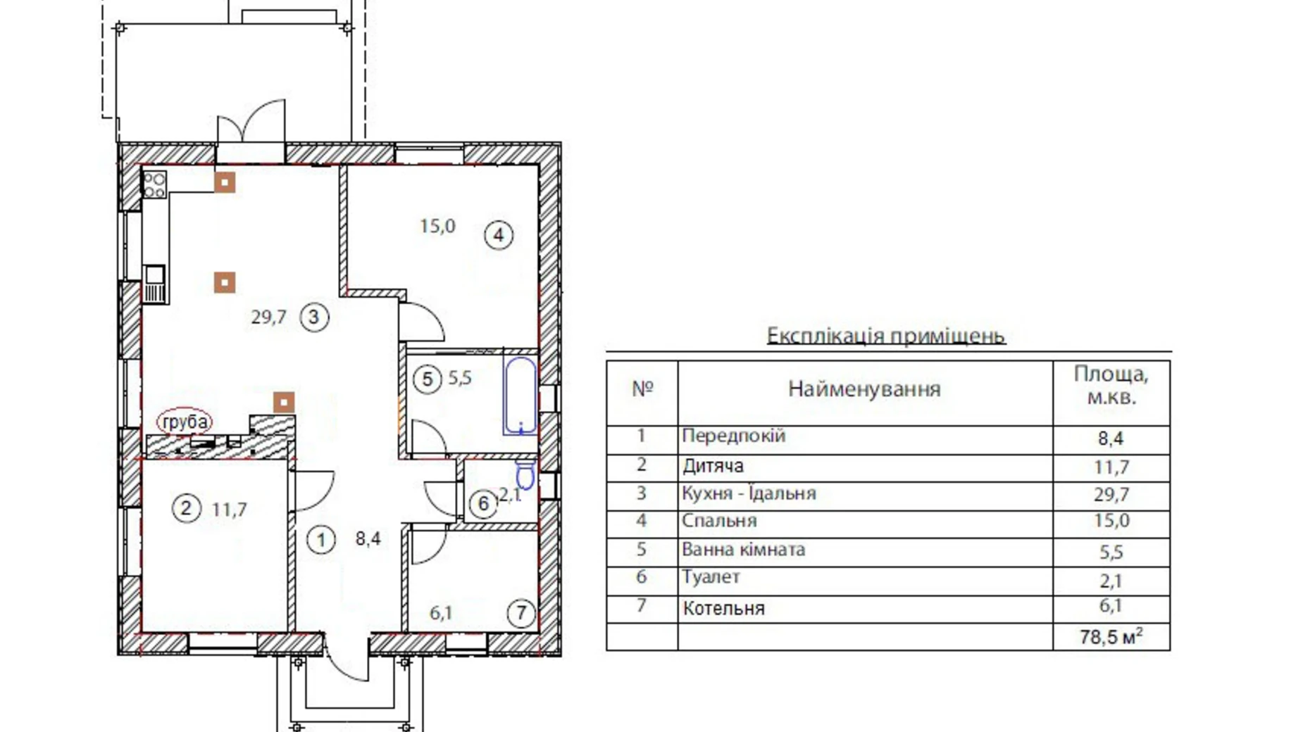Продается одноэтажный дом 86 кв. м с террасой, цена: 120000 $ - фото 5