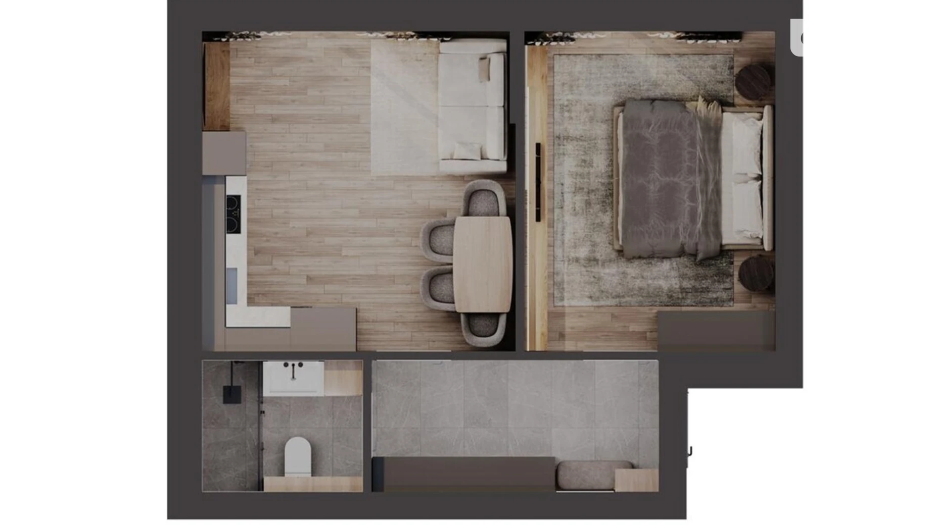 Продается 1-комнатная квартира 45 кв. м в Чагоре, цена: 49500 $ - фото 3