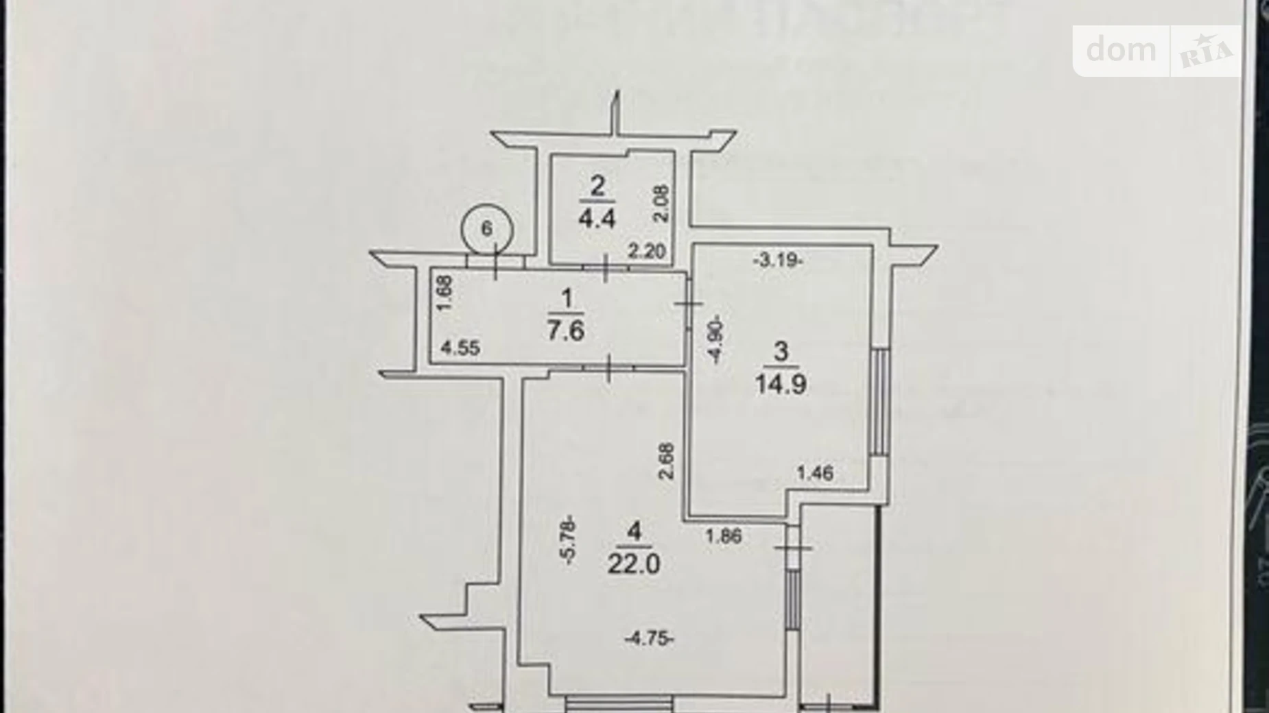 Продается 1-комнатная квартира 53.4 кв. м в Обухове, мкр. Обуховский ключ, 7 - фото 2