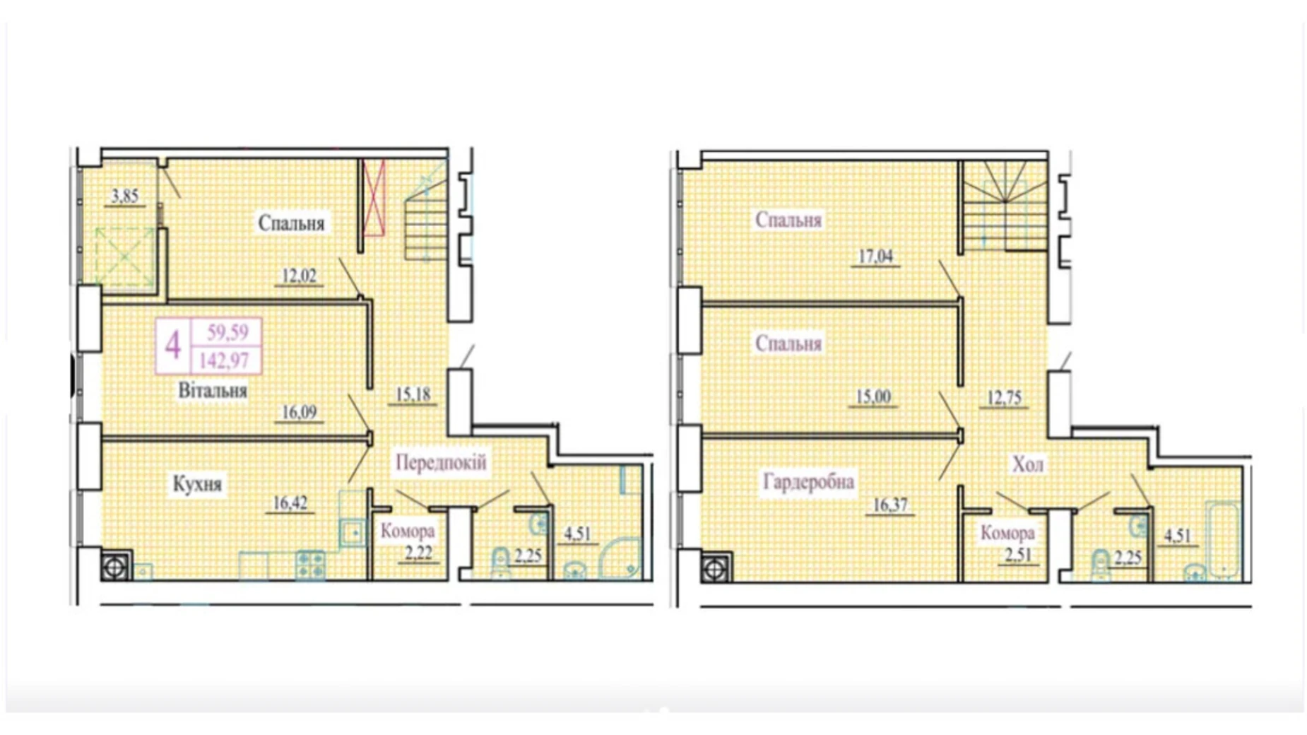 4-комнатная квартира 142.97 кв. м в Луцке, цена: 129678 $ - фото 2