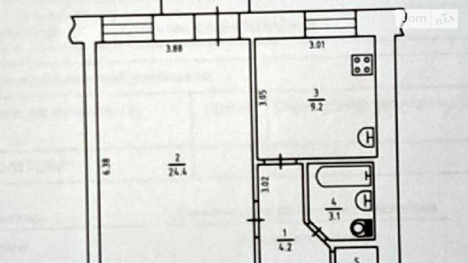 Продается 1-комнатная квартира 43 кв. м в Киеве, ул. Гоголевская, 15 - фото 2