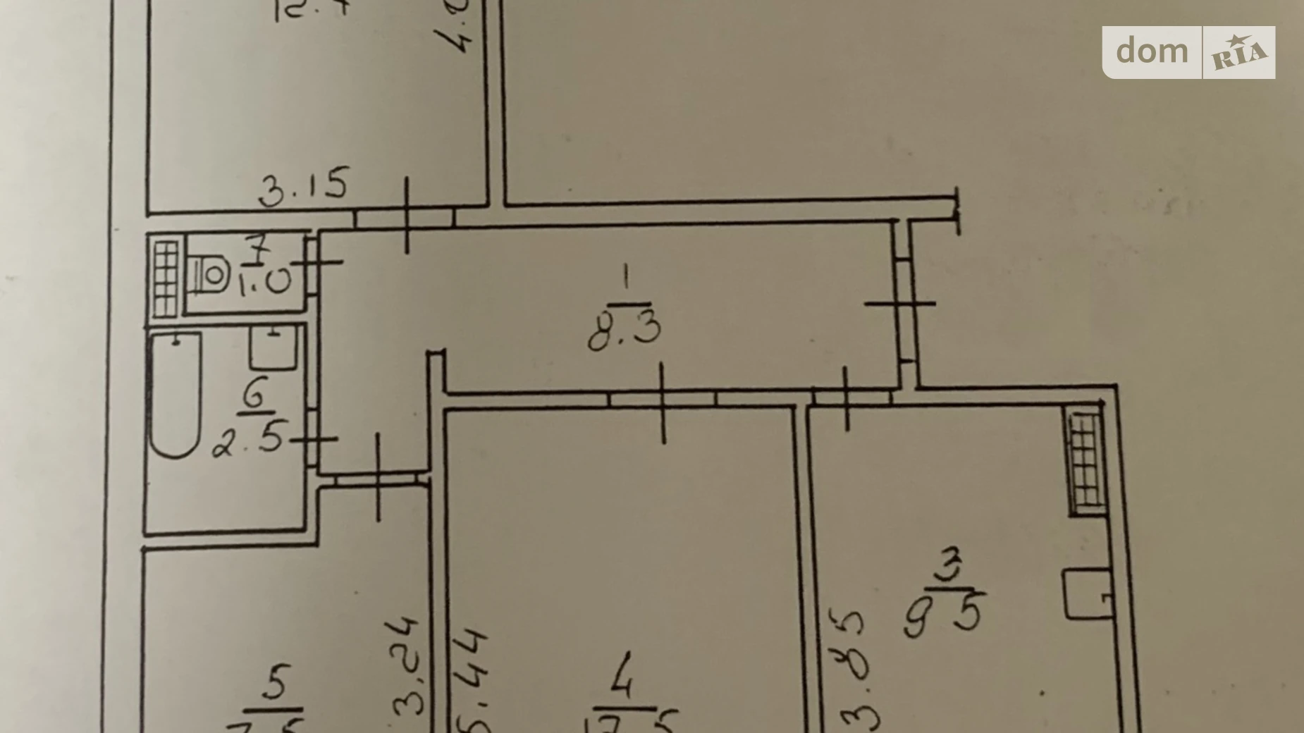Продається 3-кімнатна квартира 73.1 кв. м у Полтаві, вул. Мазепи Івана - фото 2
