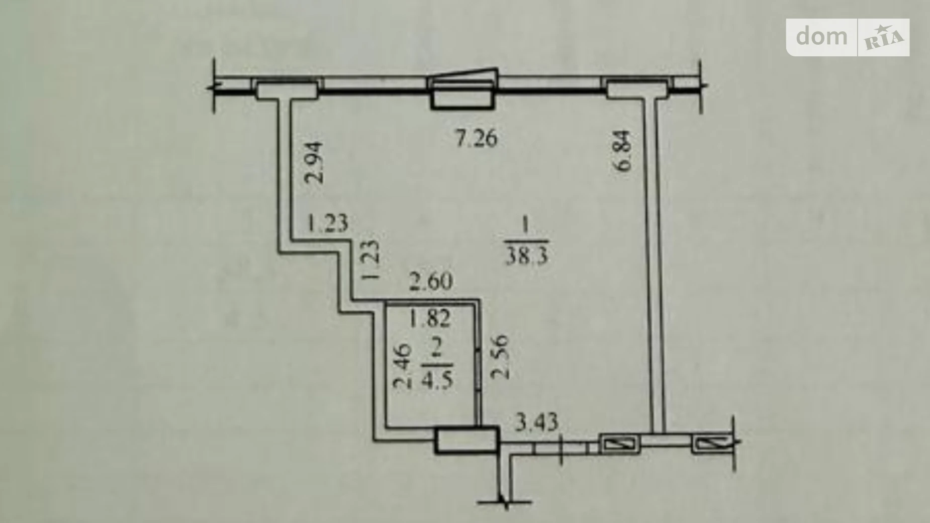 Продается 1-комнатная квартира 43 кв. м в Днепре, ул. Набережная Победы, 128 - фото 3