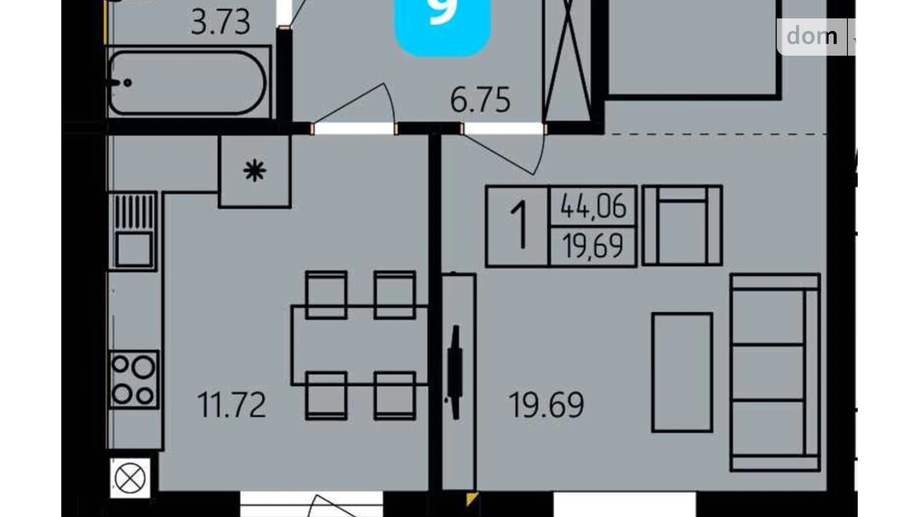 Продается 1-комнатная квартира 45.86 кв. м в Хмельницком, ул. Степана Бандеры, 36 - фото 5