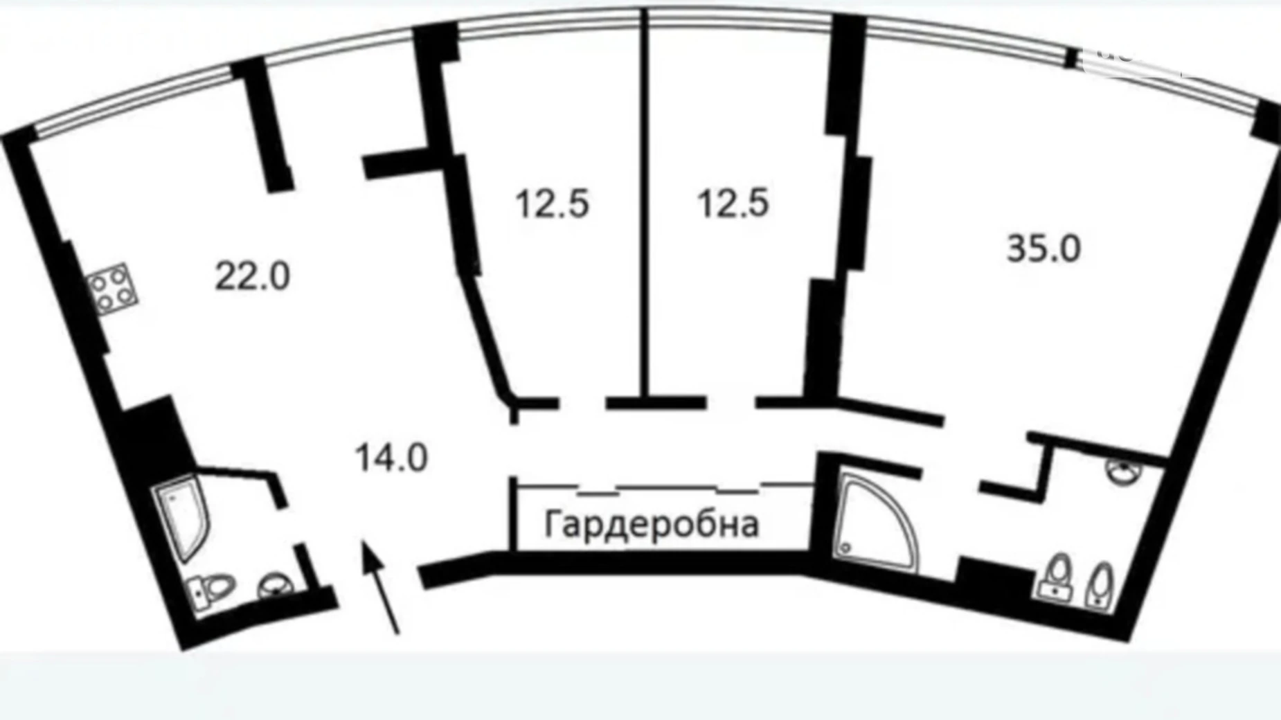Продается 3-комнатная квартира 122 кв. м в Киеве, ул. Бусловская, 12 - фото 2