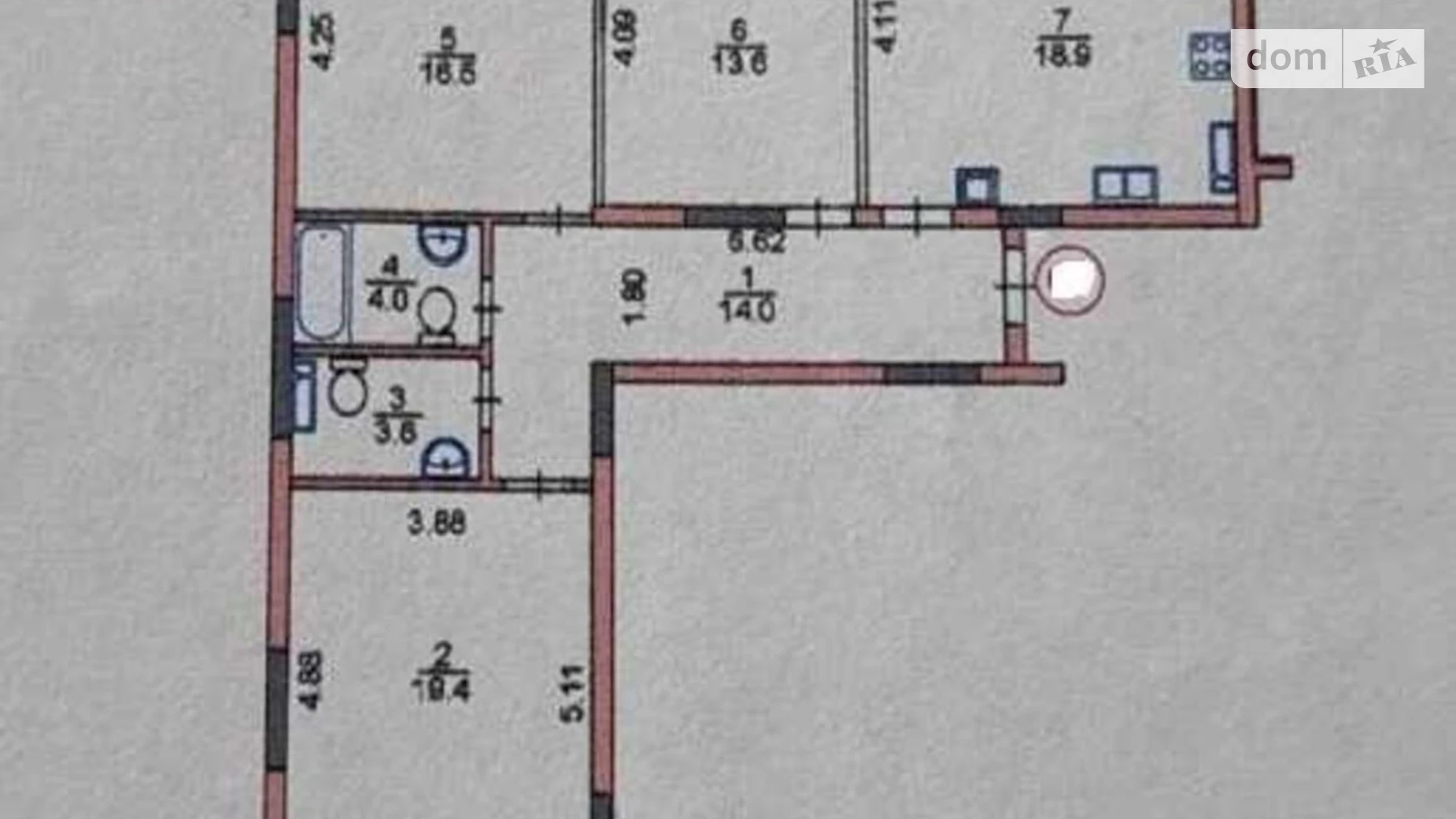 Продается 3-комнатная квартира 96 кв. м в Киеве, ул. Редчинская - фото 2