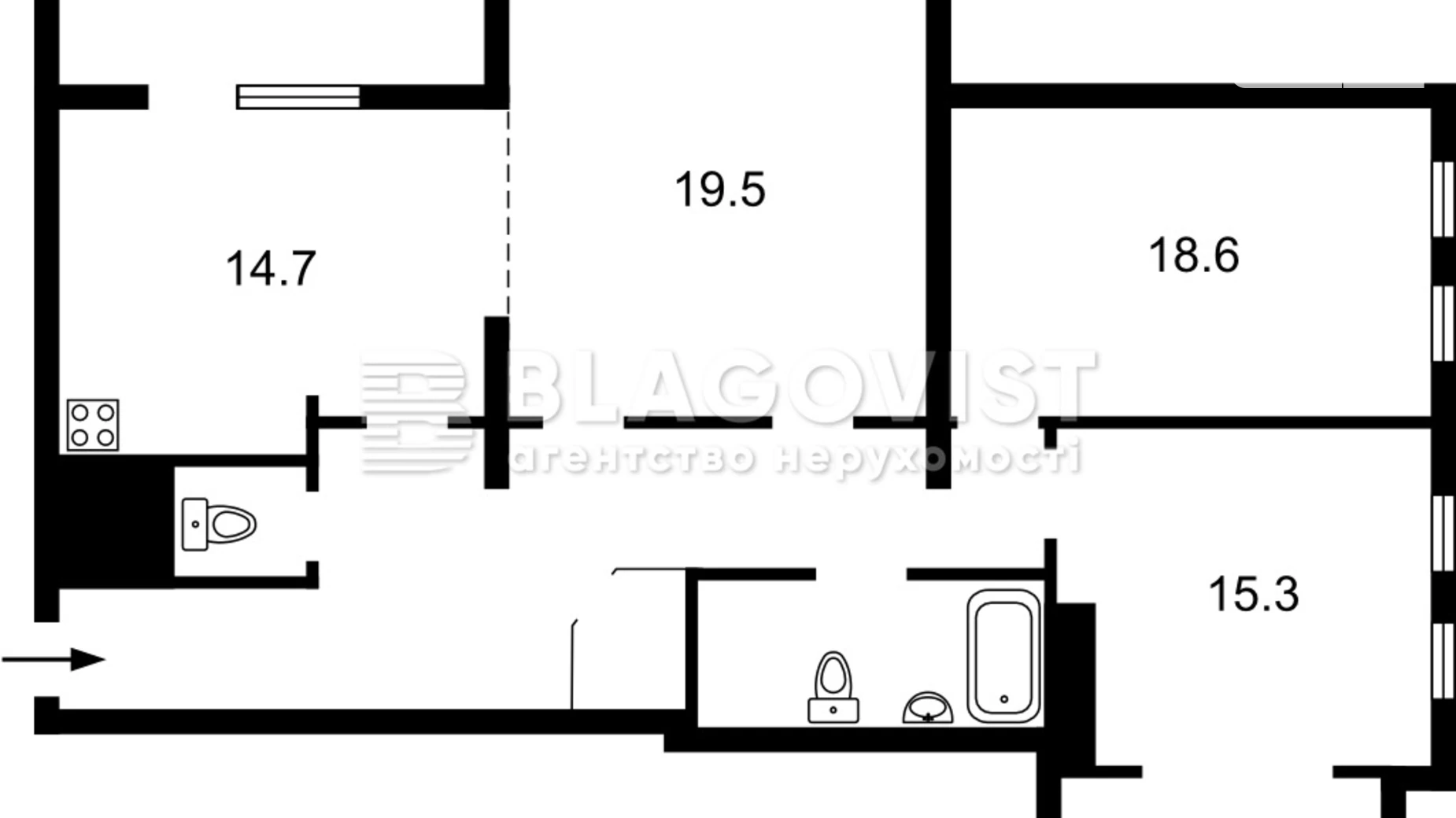 Продается 3-комнатная квартира 94 кв. м в Киеве, ул. Зои Бутенко(Сеченова), 7А - фото 2
