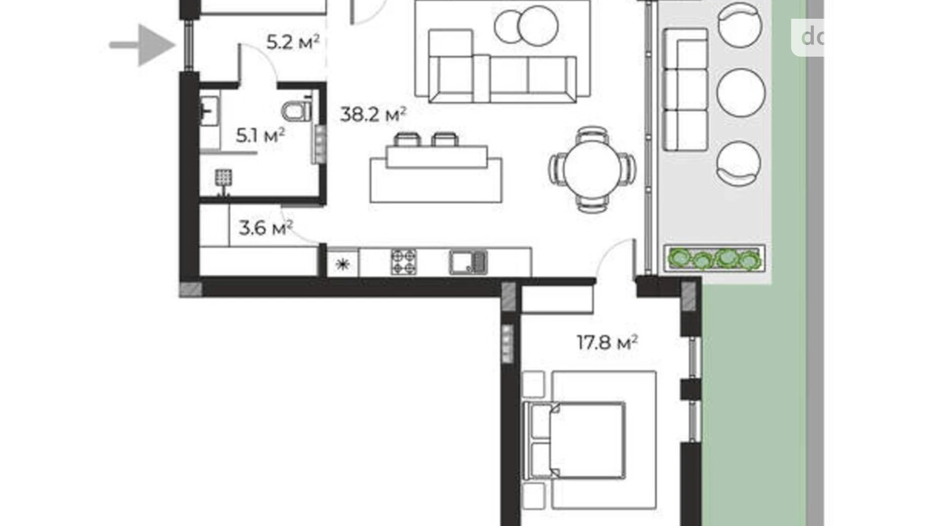 Продается 3-комнатная квартира 111 кв. м в Ужгороде, ул. Запорожская, 1 - фото 2
