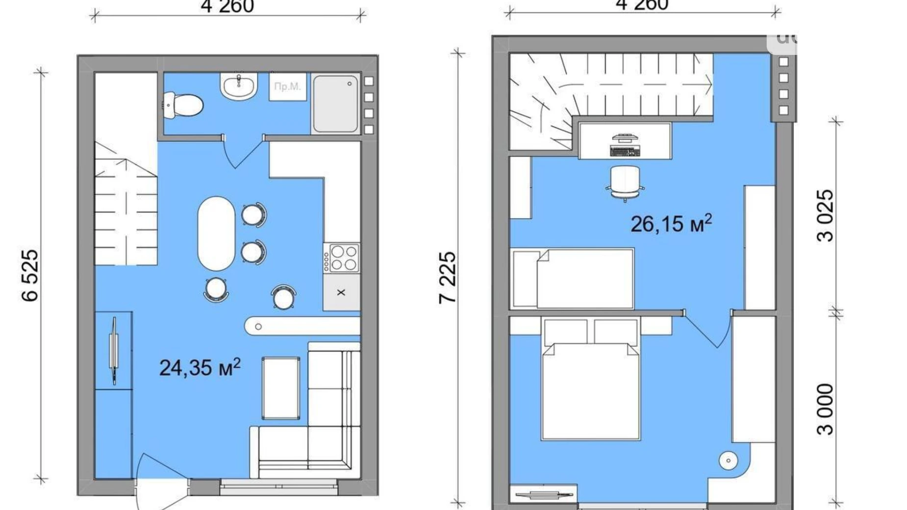 Продается дом на 2 этажа 50 кв. м с бассейном, цена: 34000 $ - фото 3