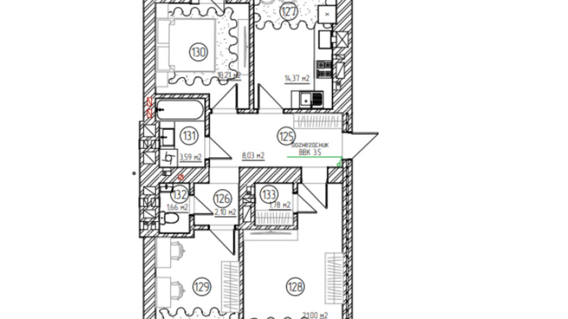 Продается 3-комнатная квартира 82.7 кв. м в Ровно, ул. Василия Червония(Гагарина) - фото 2