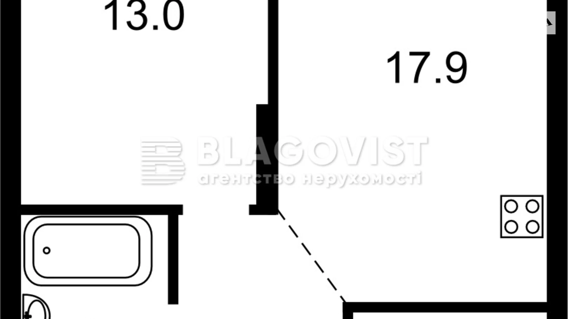 Продается 1-комнатная квартира 43 кв. м в Киеве, ул. Всеволода Змиенко, 15/23 - фото 3