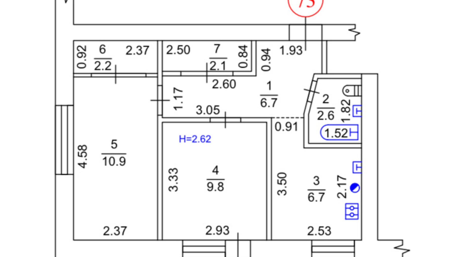 Продается 2-комнатная квартира 41.9 кв. м в Харькове, ул. Двадцать Третьего Августа, 13 - фото 3