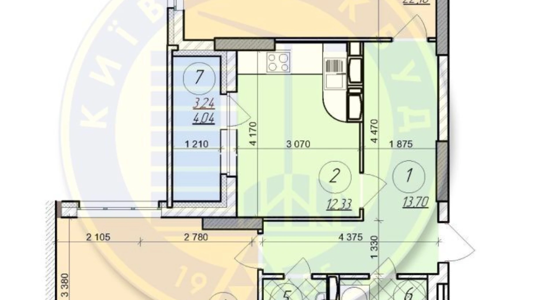 Продается 2-комнатная квартира 79.1 кв. м в Киеве, просп. Георгия Нарбута(Освободителей), 1А - фото 3