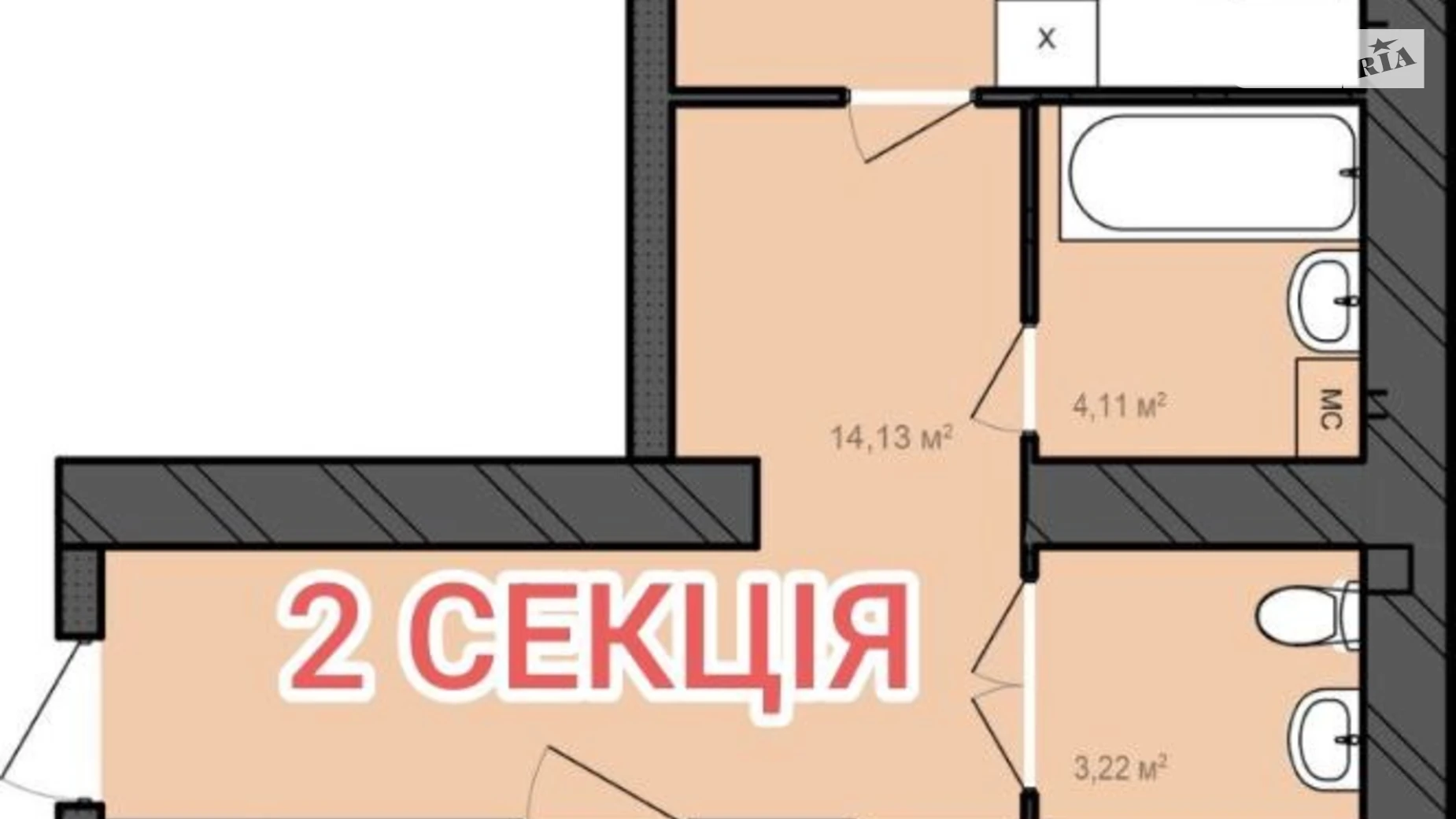 Продается 2-комнатная квартира 65.3 кв. м в Хмельницком, просп. Мира - фото 4