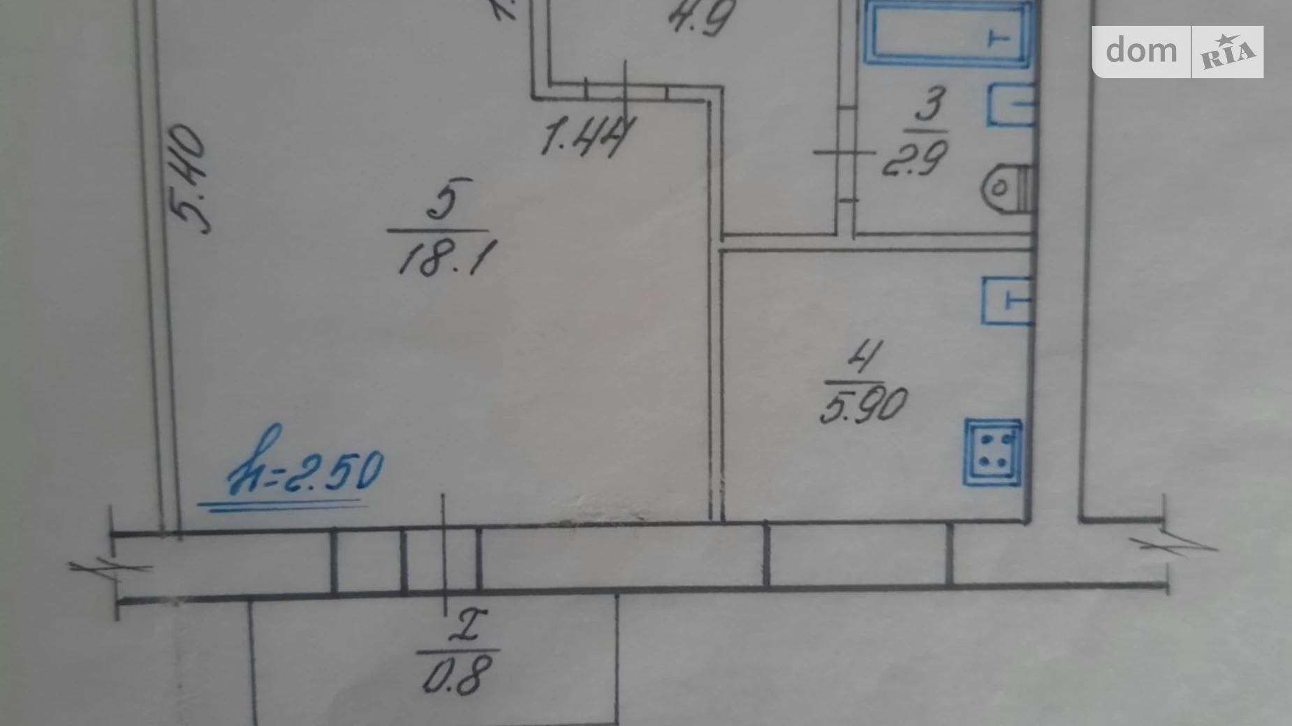 Продается 1-комнатная квартира 34 кв. м в, цена: 21500 $ - фото 5