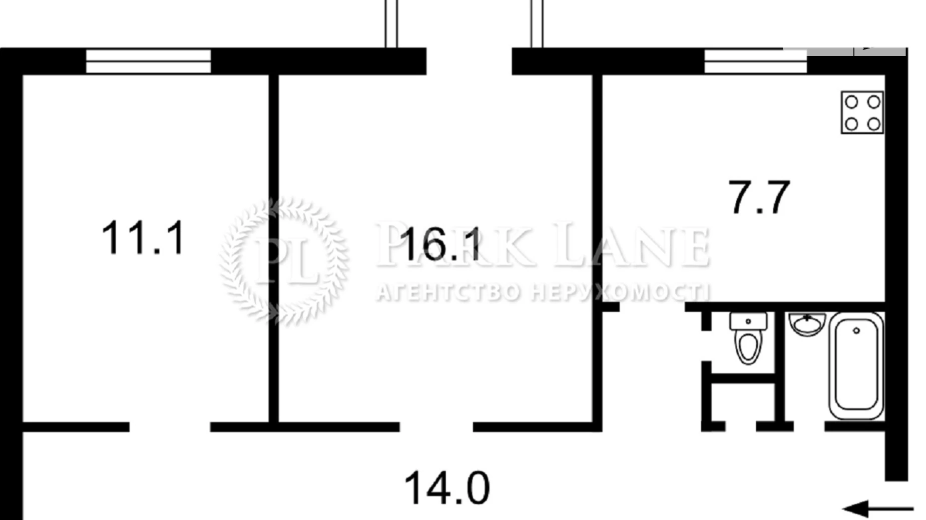 Продается 2-комнатная квартира 57 кв. м в Киеве, ул. Верхний Вал, 50 - фото 3