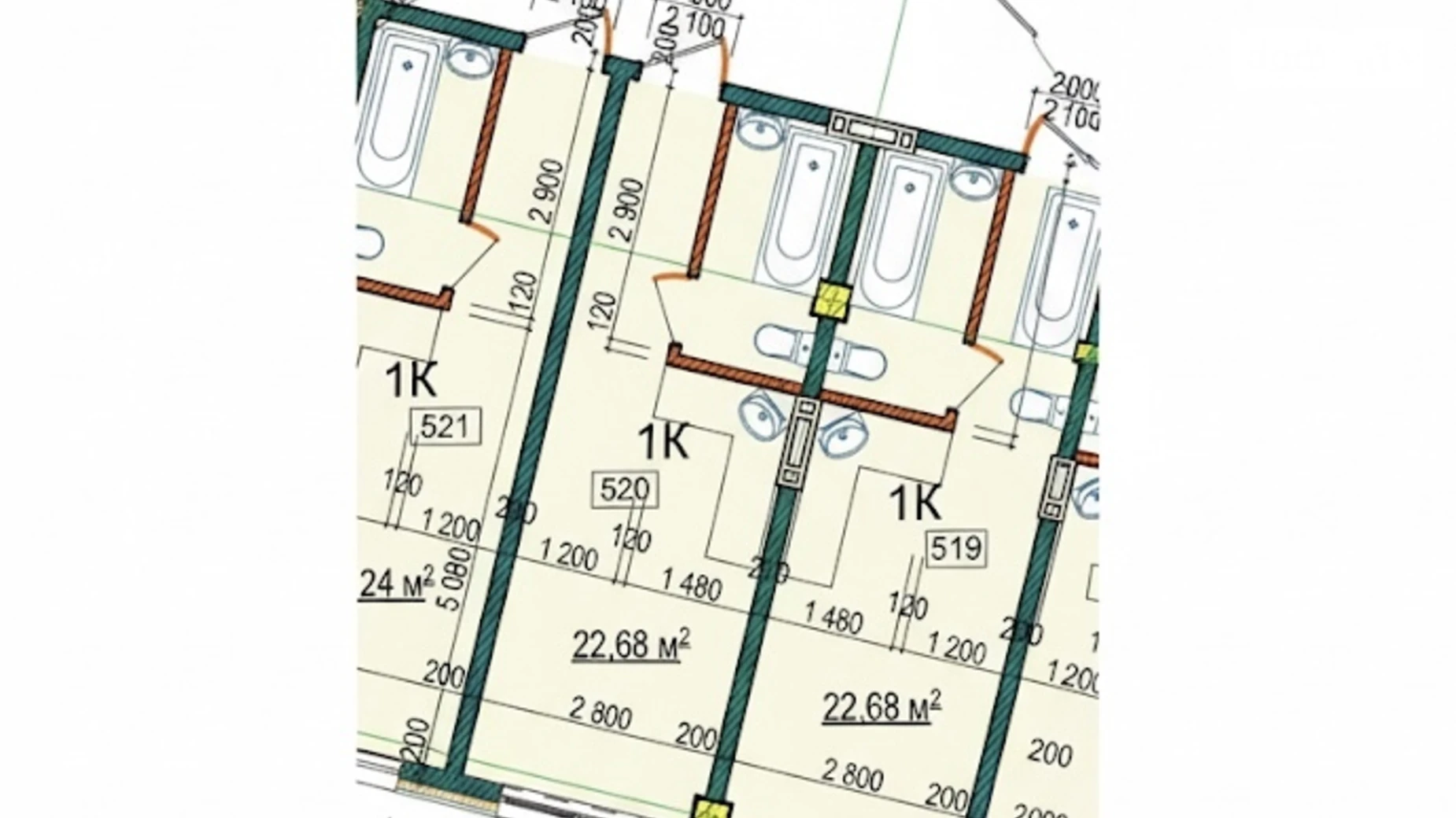 Продается 1-комнатная квартира 22.68 кв. м в Харькове, ул. Чигирина Юлия, 13 - фото 5