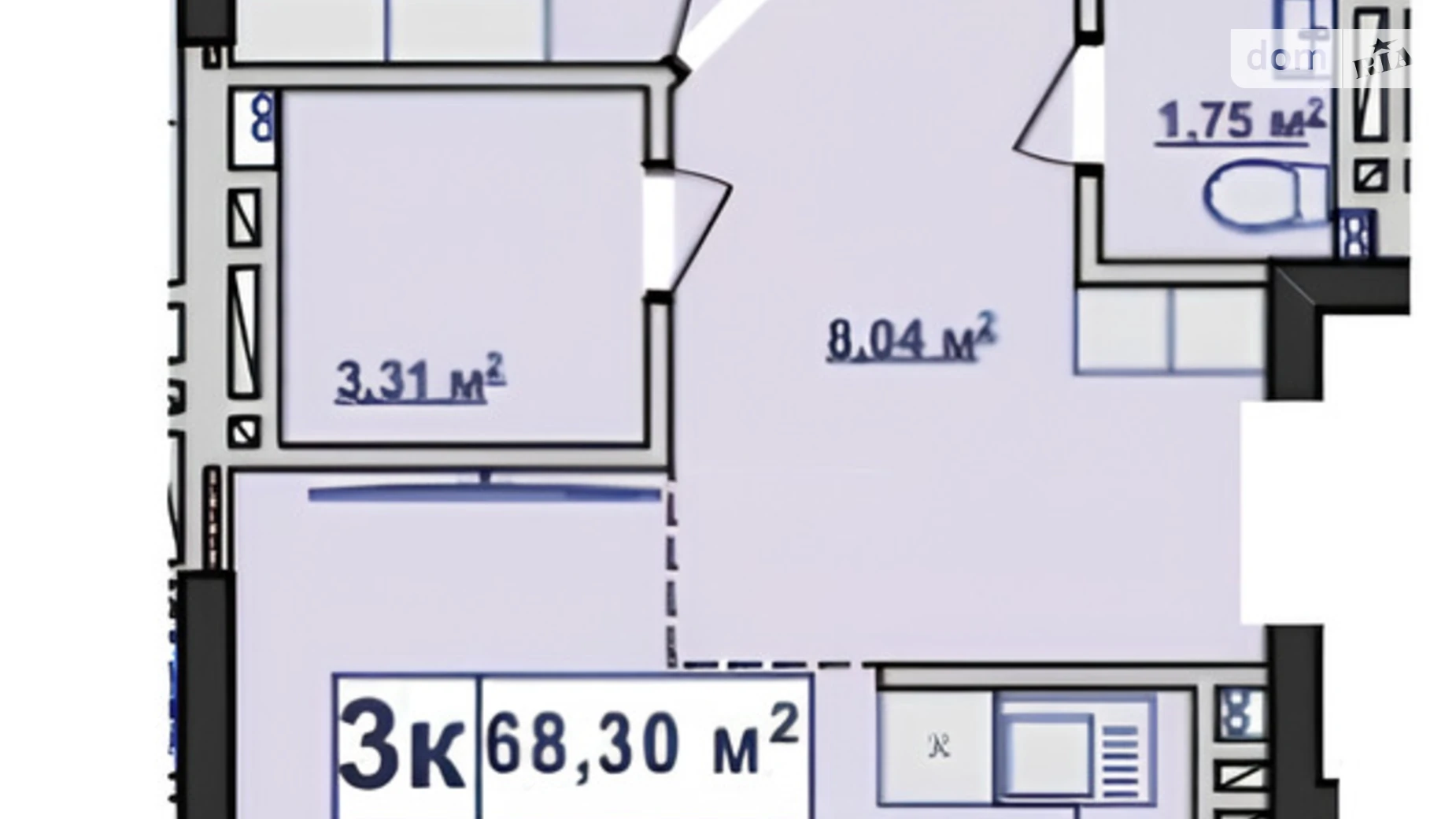 Продается 3-комнатная квартира 68 кв. м в Ивано-Франковске, ул. Набережная-Сагайдачного, 3 - фото 5