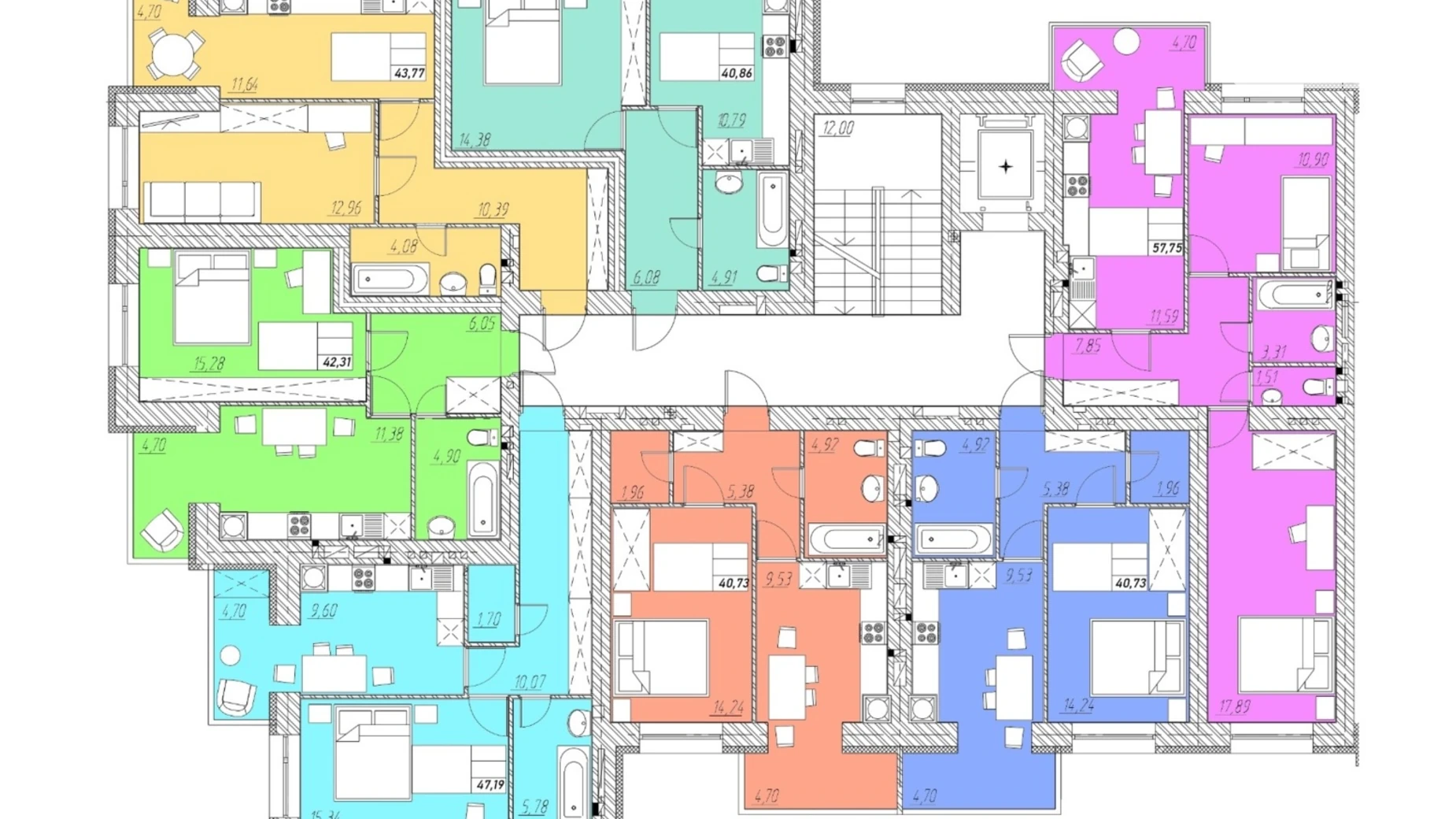 Продается 1-комнатная квартира 42.5 кв. м в Петрикове, ул. Шептицкого, 101Б - фото 2