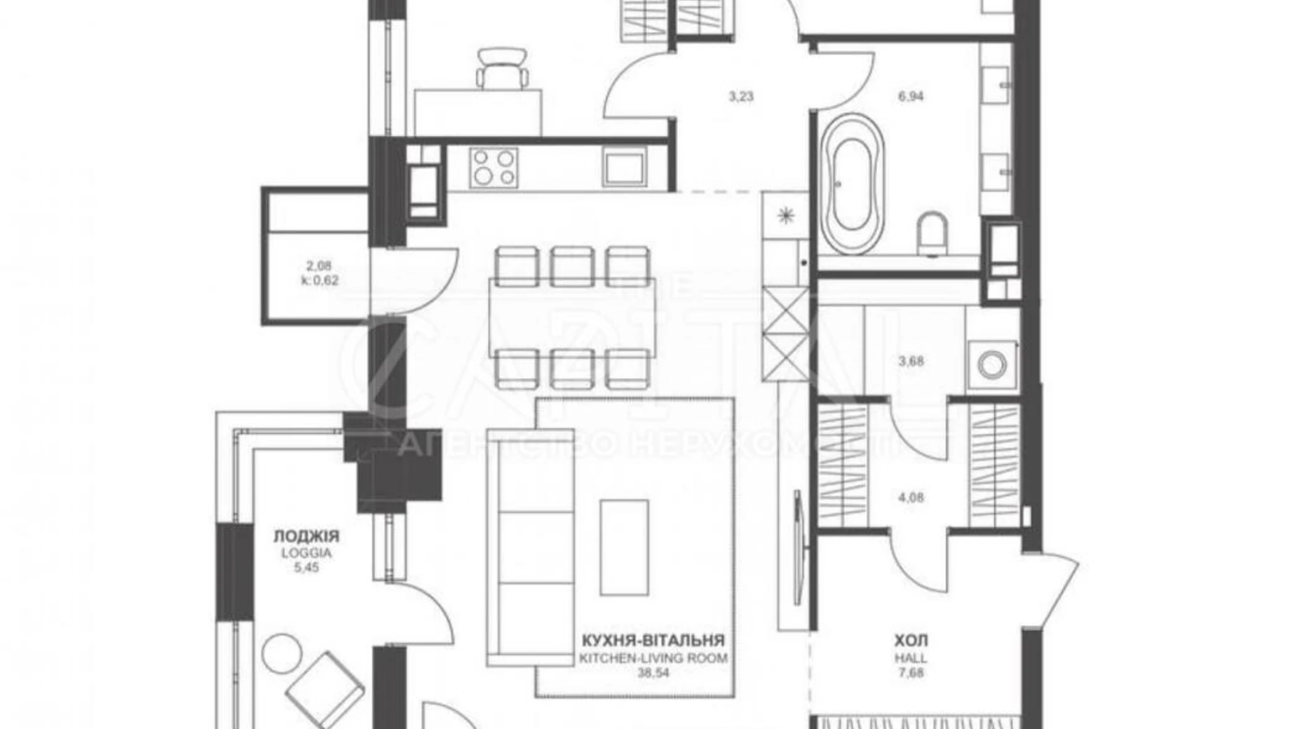 Продается 3-комнатная квартира 131.7 кв. м в Киеве, ул. Василия Тютюнника, undefined - фото 4