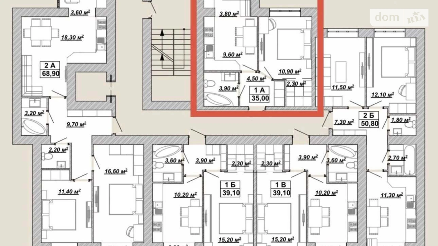 Продається 1-кімнатна квартира 35 кв. м у Івано-Франківську, вул. Княгинин, 44 корпус 29 - фото 3