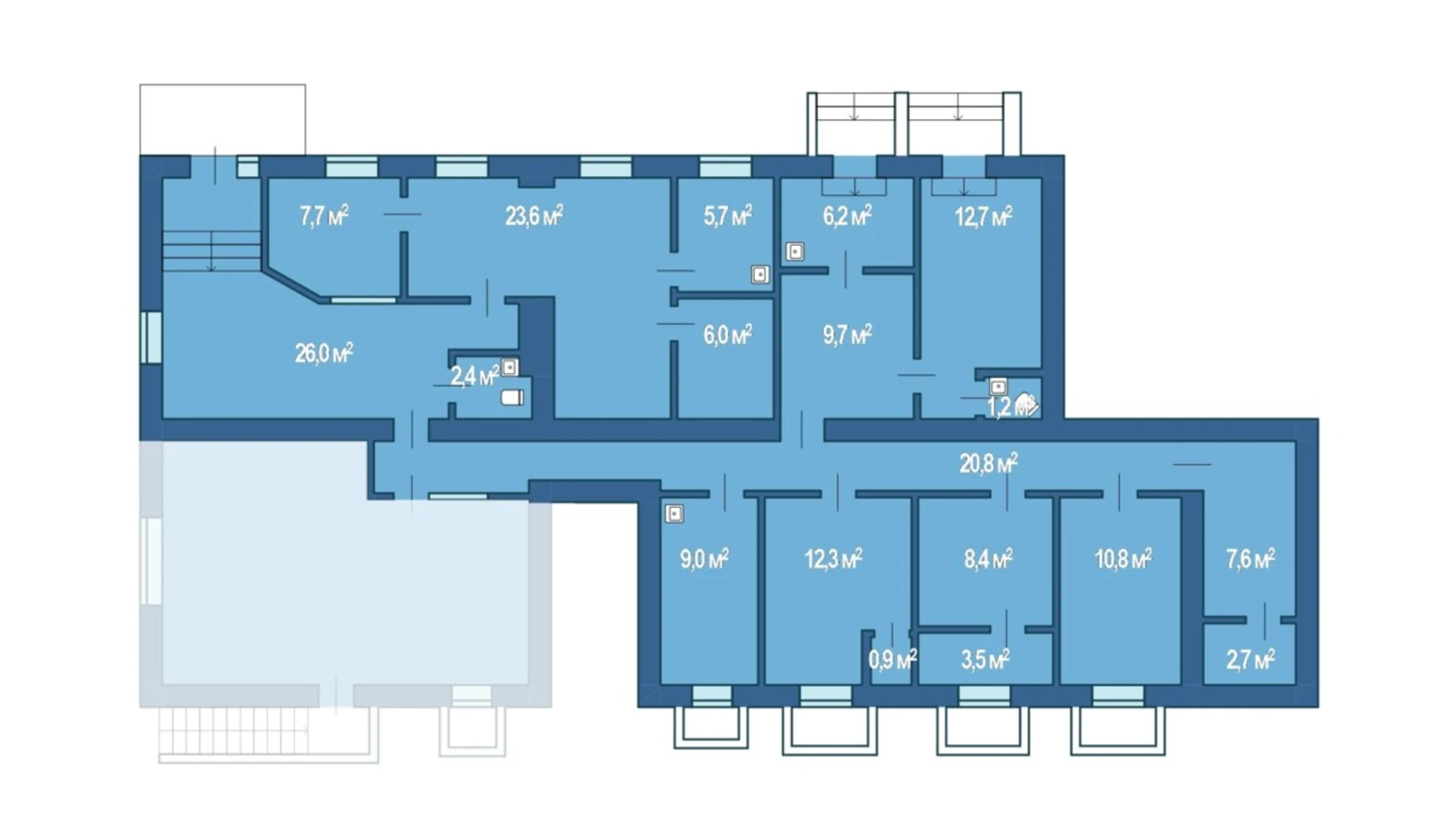 Сдается в аренду офис 177.4 кв. м в бизнес-центре, цена: 25000 грн - фото 2