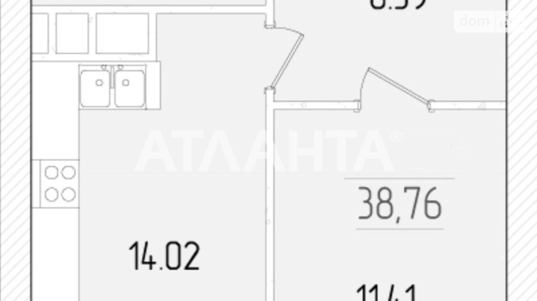 Продается 1-комнатная квартира 39 кв. м в Одессе, ул. Краснова - фото 2