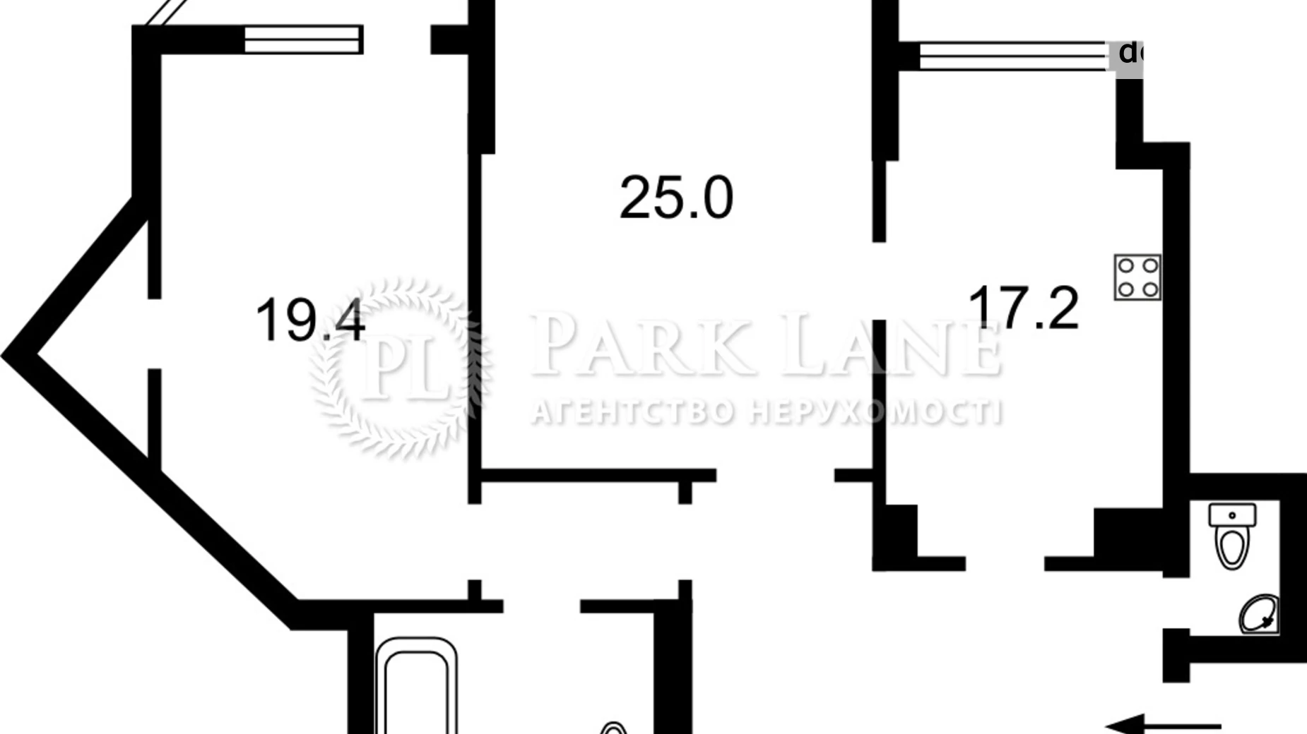 Продається 2-кімнатна квартира 87 кв. м у Києві, вул. Срібнокільська, 1 - фото 3