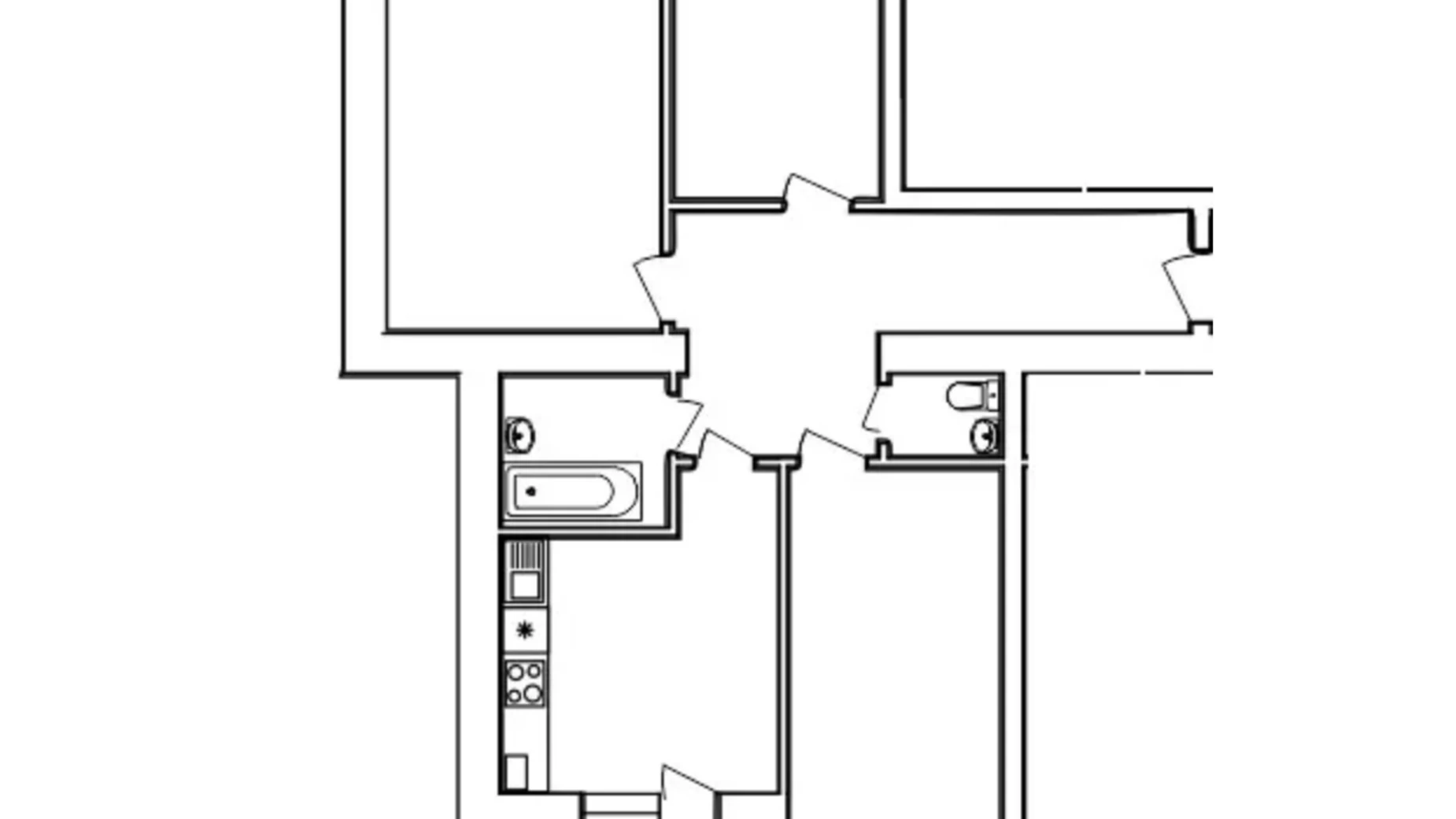 3-комнатная квартира 92.3 кв. м в Тернополе, ул. Владимира Великого, 9В - фото 2
