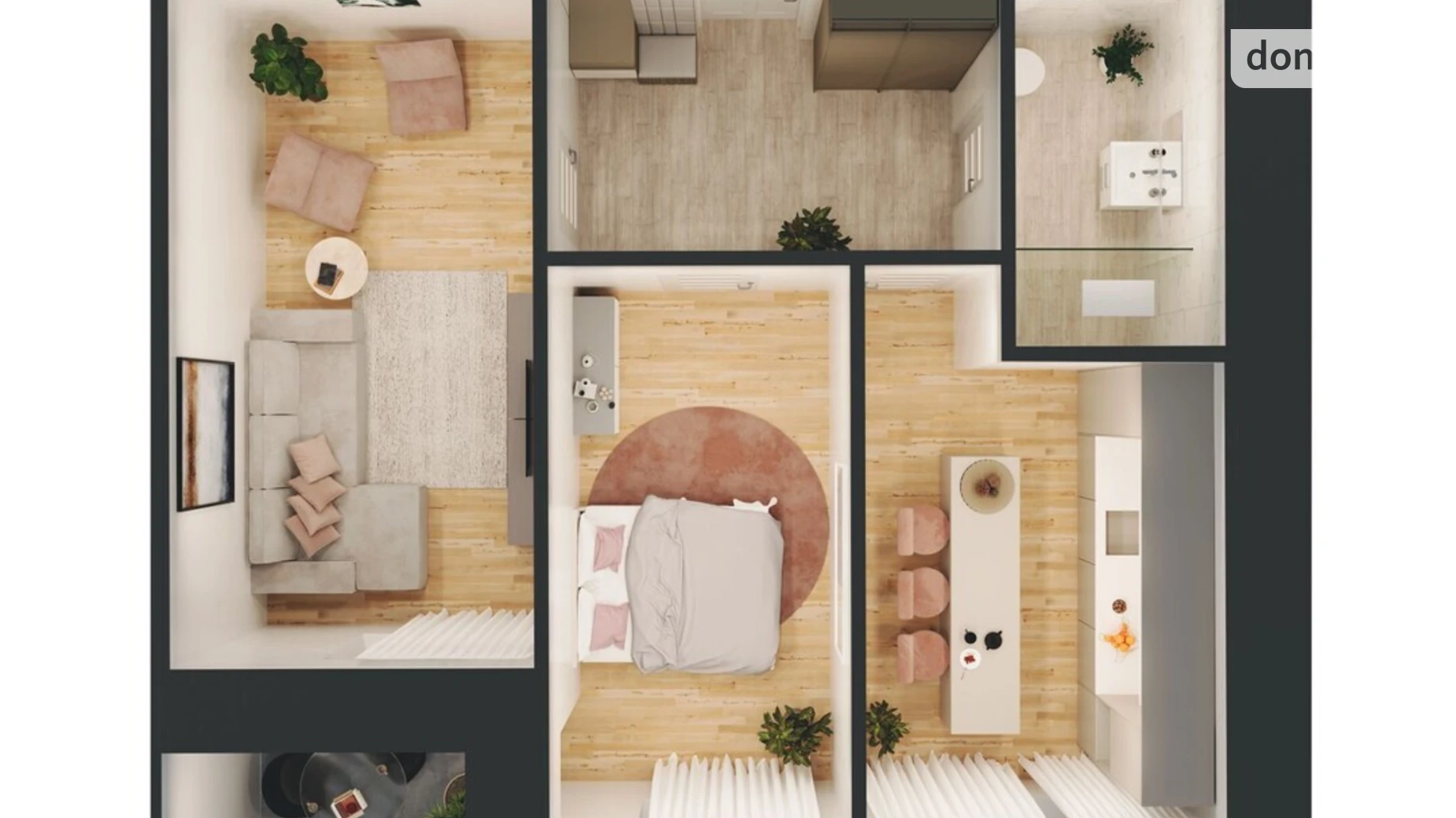 Продается 2-комнатная квартира 55.79 кв. м в Липинах, цена: 61113 $ - фото 2