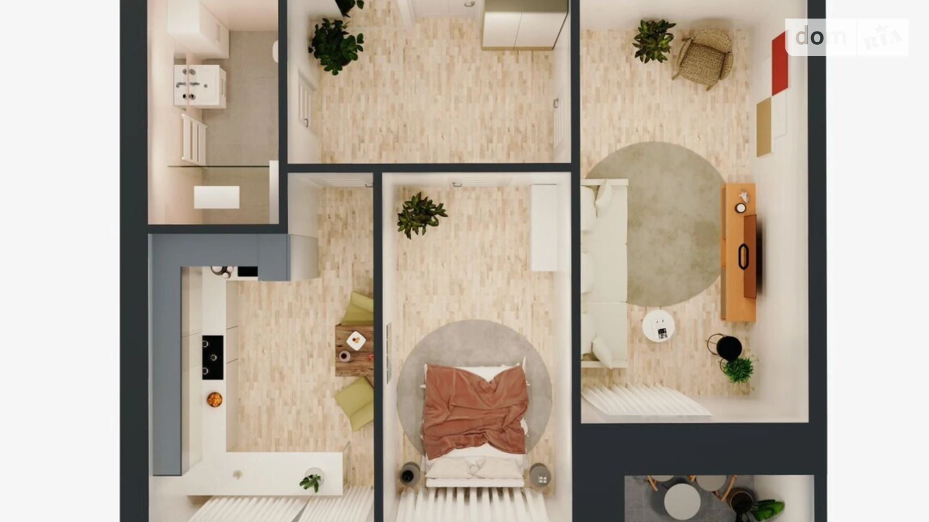 Продается 2-комнатная квартира 56.96 кв. м в Липинах, цена: 63065 $ - фото 2