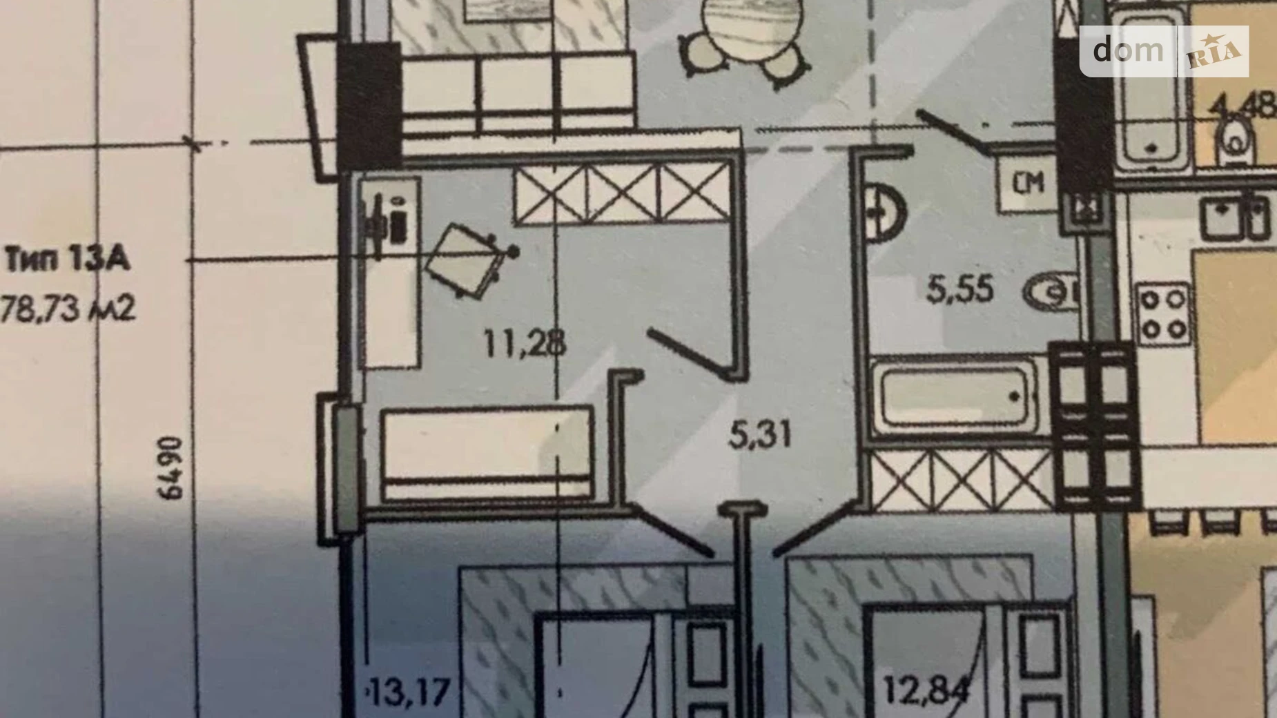 Продается 3-комнатная квартира 79 кв. м в Днепре, ул. Набережная Победы, 128 - фото 4