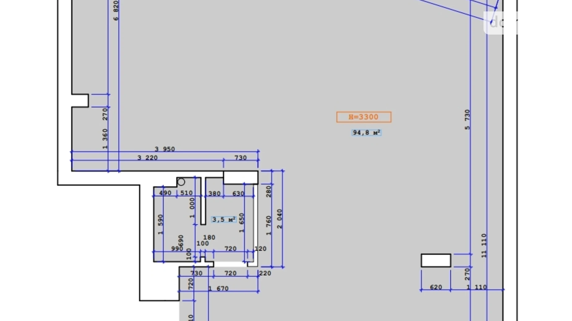 Здається в оренду приміщення вільного призначення 100 кв. м в 5-поверховій будівлі, цена: 1800 $ - фото 3