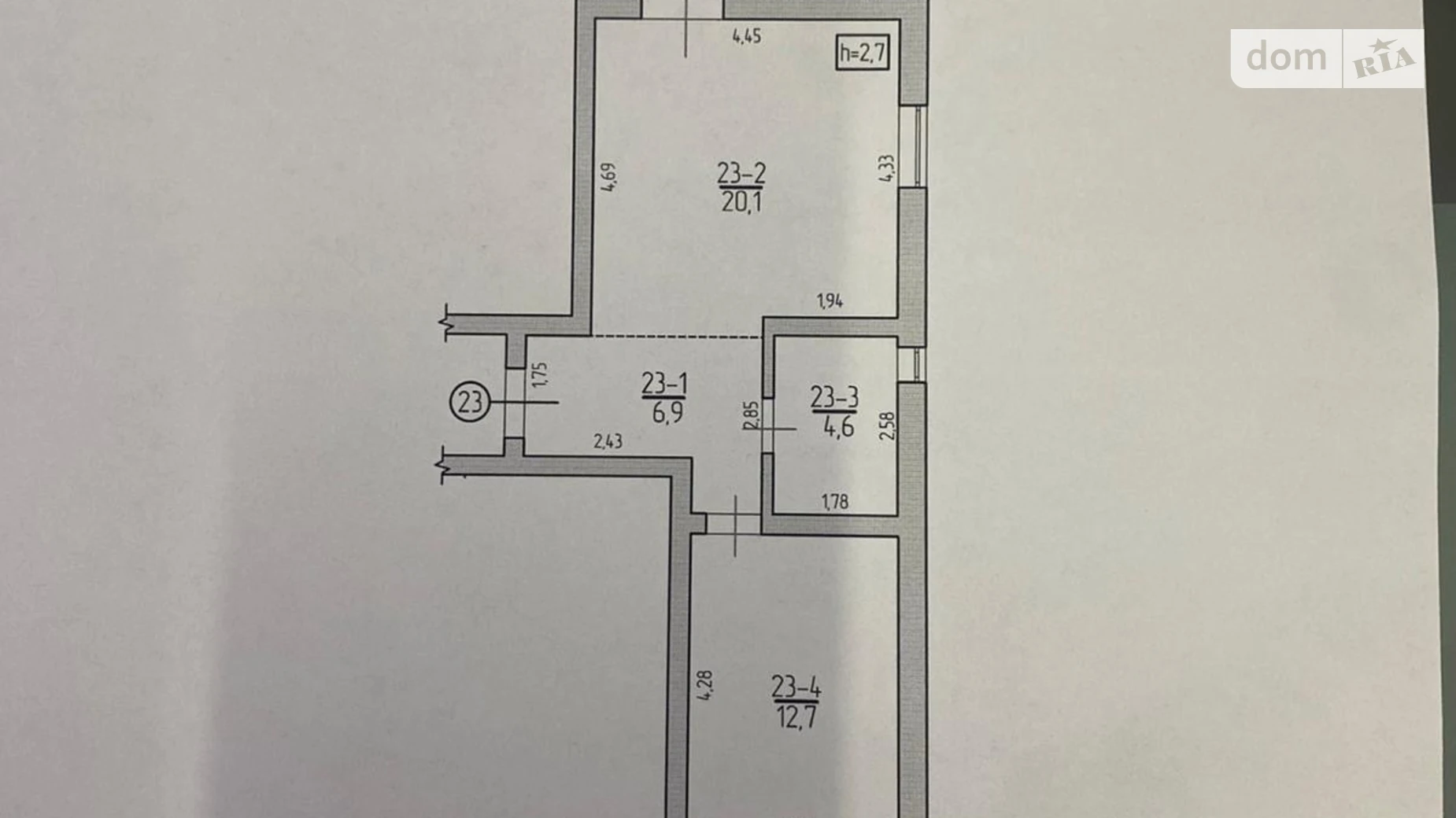 Продается 1-комнатная квартира 46.1 кв. м в Ужгороде, ул. Бачинского, 92 - фото 2