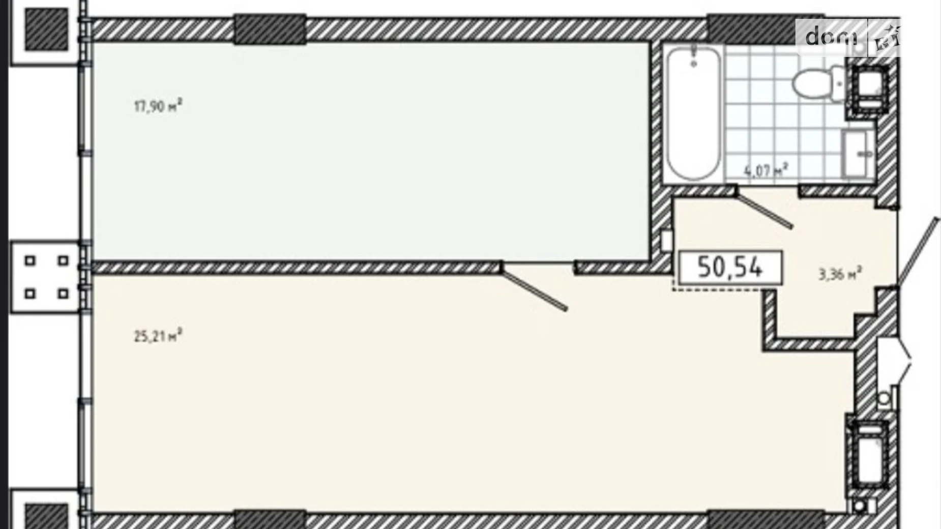 Продається 1-кімнатна квартира 50 кв. м у Сокільниках, вул. Трускавецька, 1С - фото 3