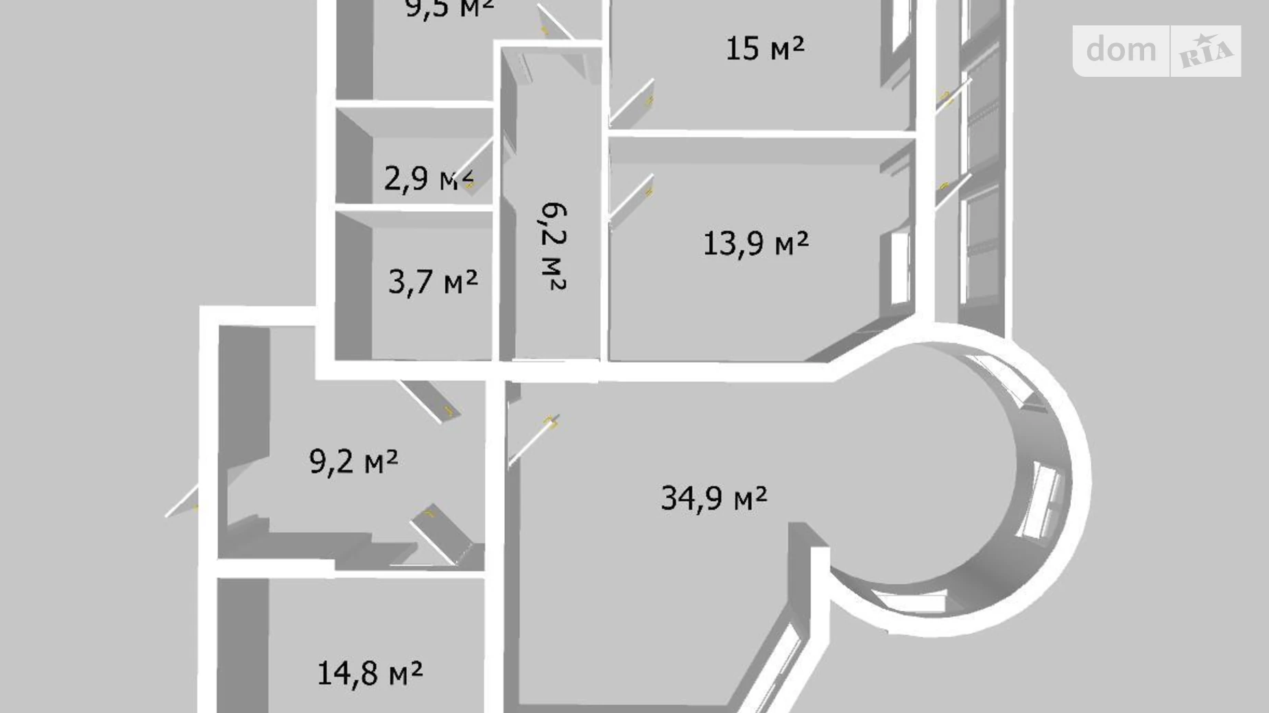 Продается 4-комнатная квартира 115.2 кв. м в Виннице, ул. Николая Оводова, 87 - фото 2