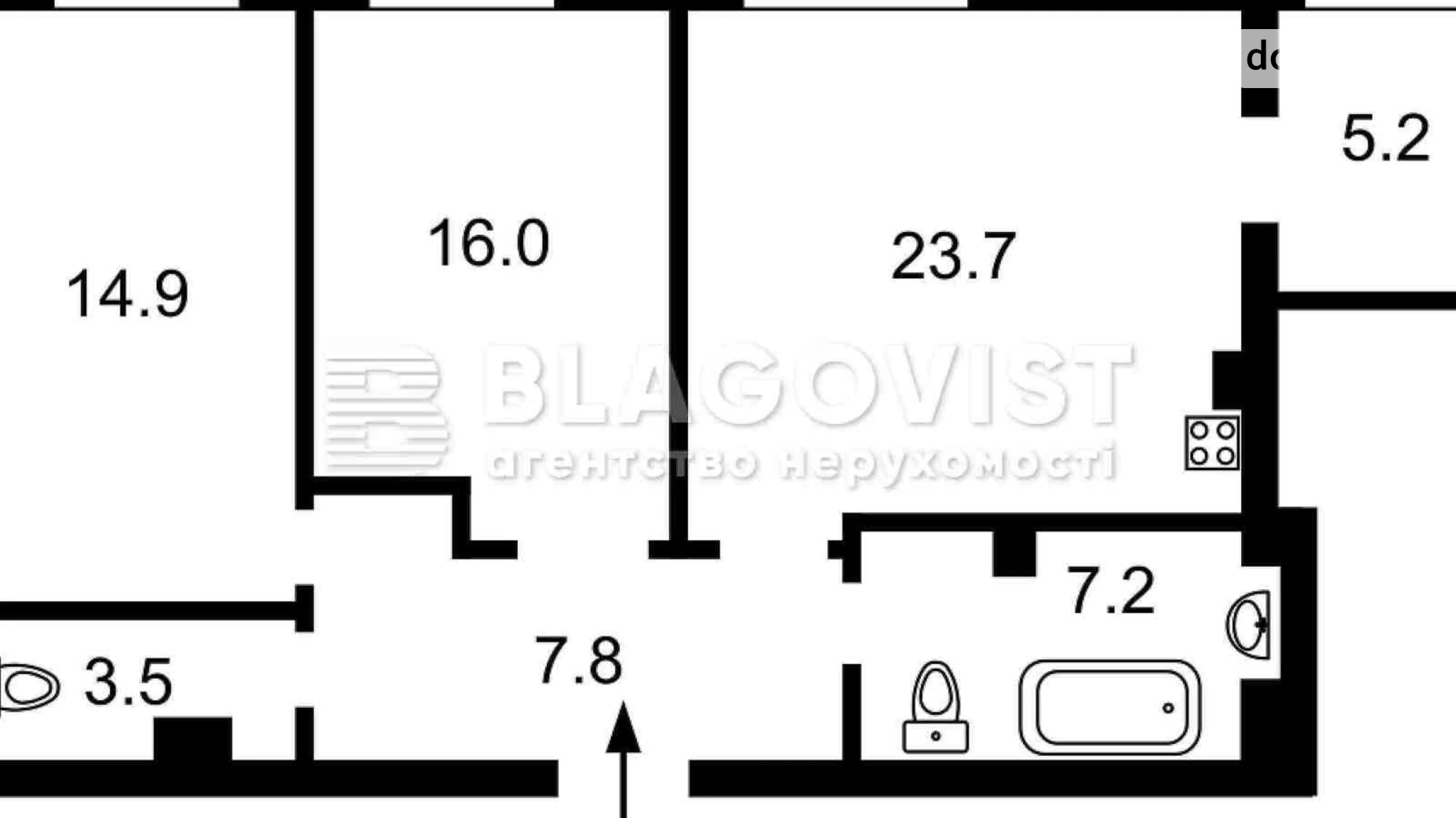 Продается 2-комнатная квартира 78.3 кв. м в Киеве, ул. Юношеская, 2 - фото 2