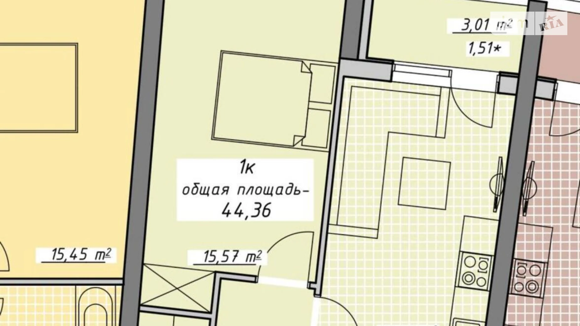 Продается 1-комнатная квартира 45 кв. м в Одессе, пер. Курортный, 2 - фото 5