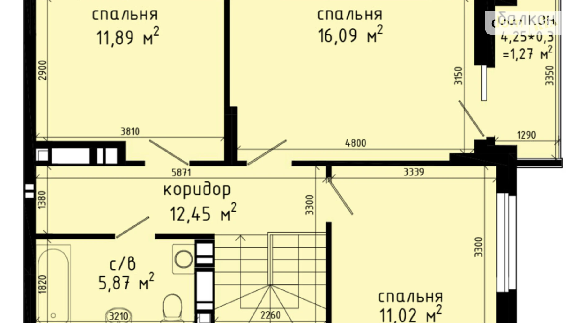 Продается 4-комнатная квартира 116.03 кв. м в Киеве, просп. Академика Глушкова, 42 - фото 2