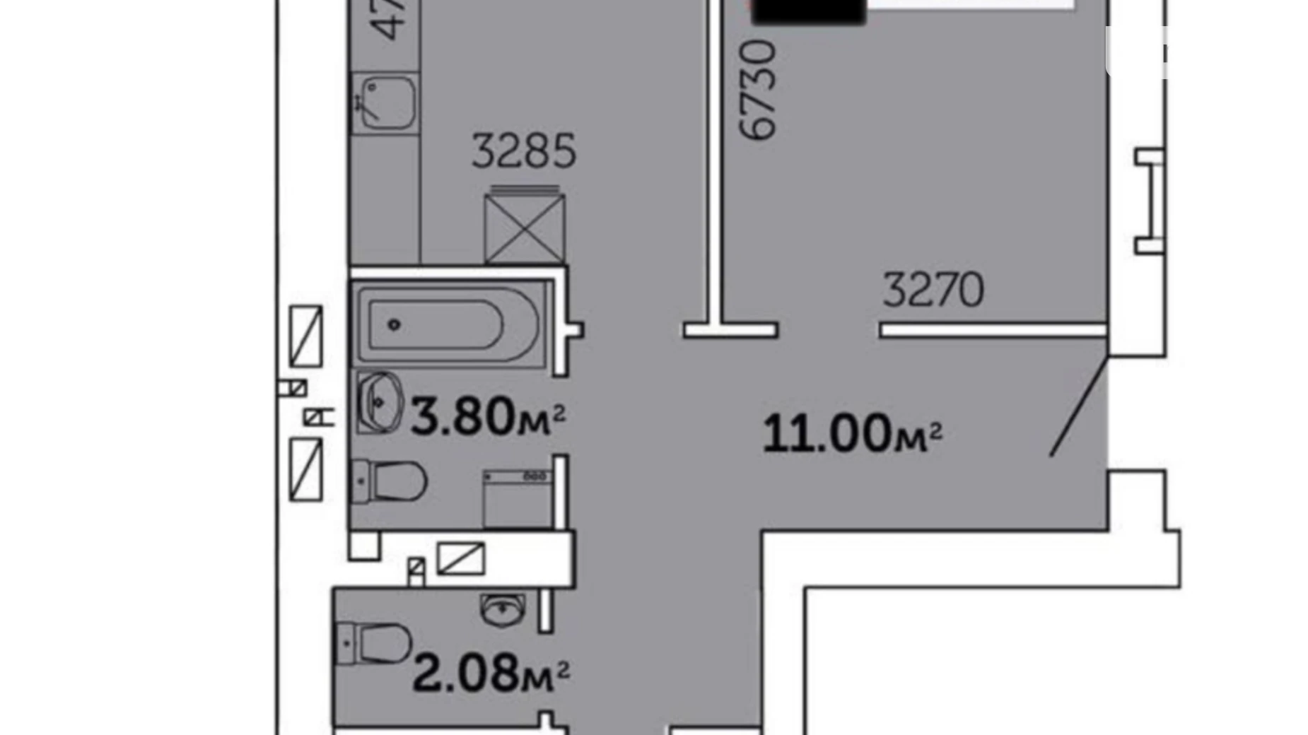 Продается 2-комнатная квартира 78.35 кв. м в Житомире, цена: 2350500 грн - фото 2