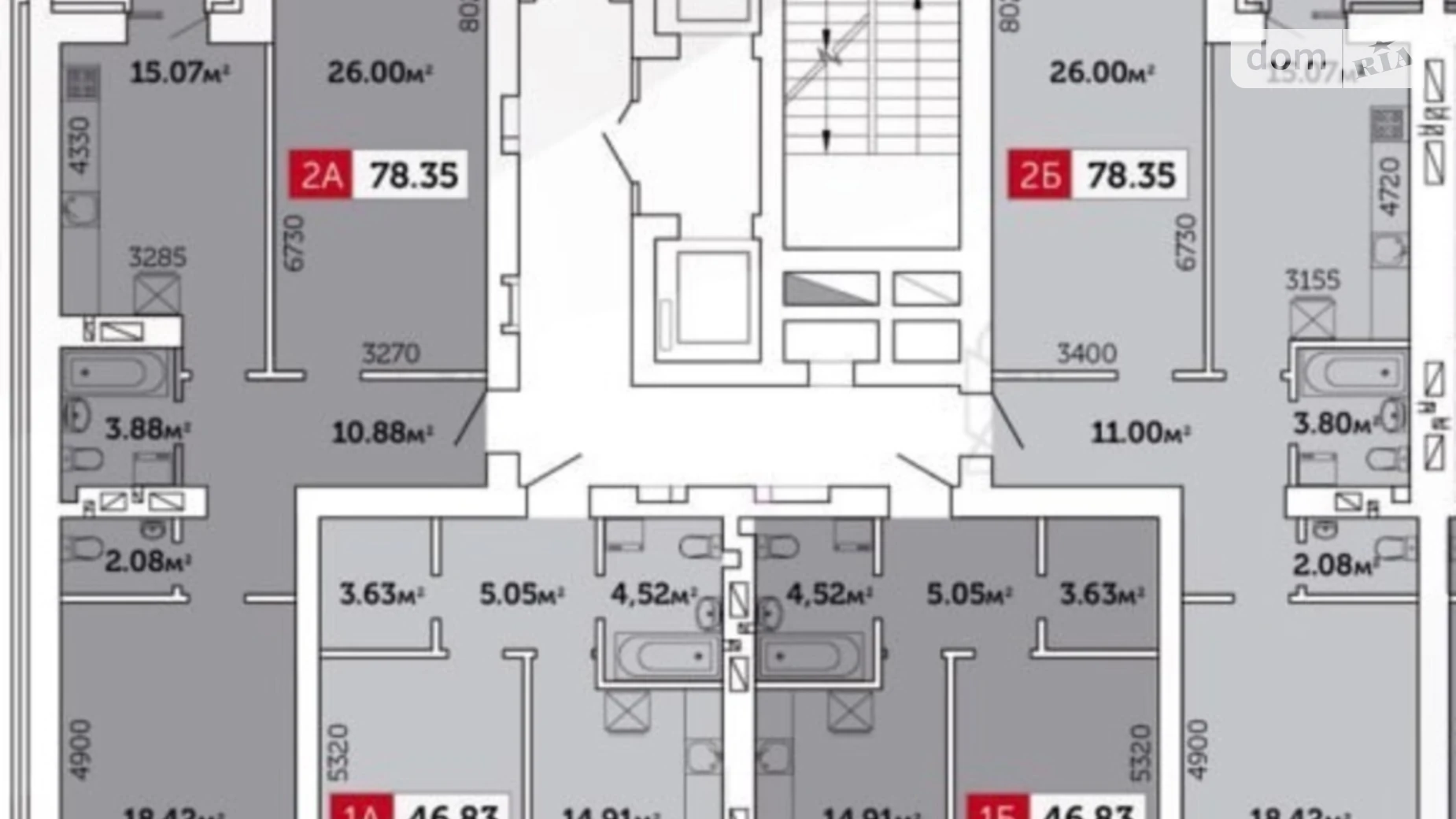 Продается 2-комнатная квартира 78.35 кв. м в Житомире, цена: 2350500 грн - фото 3