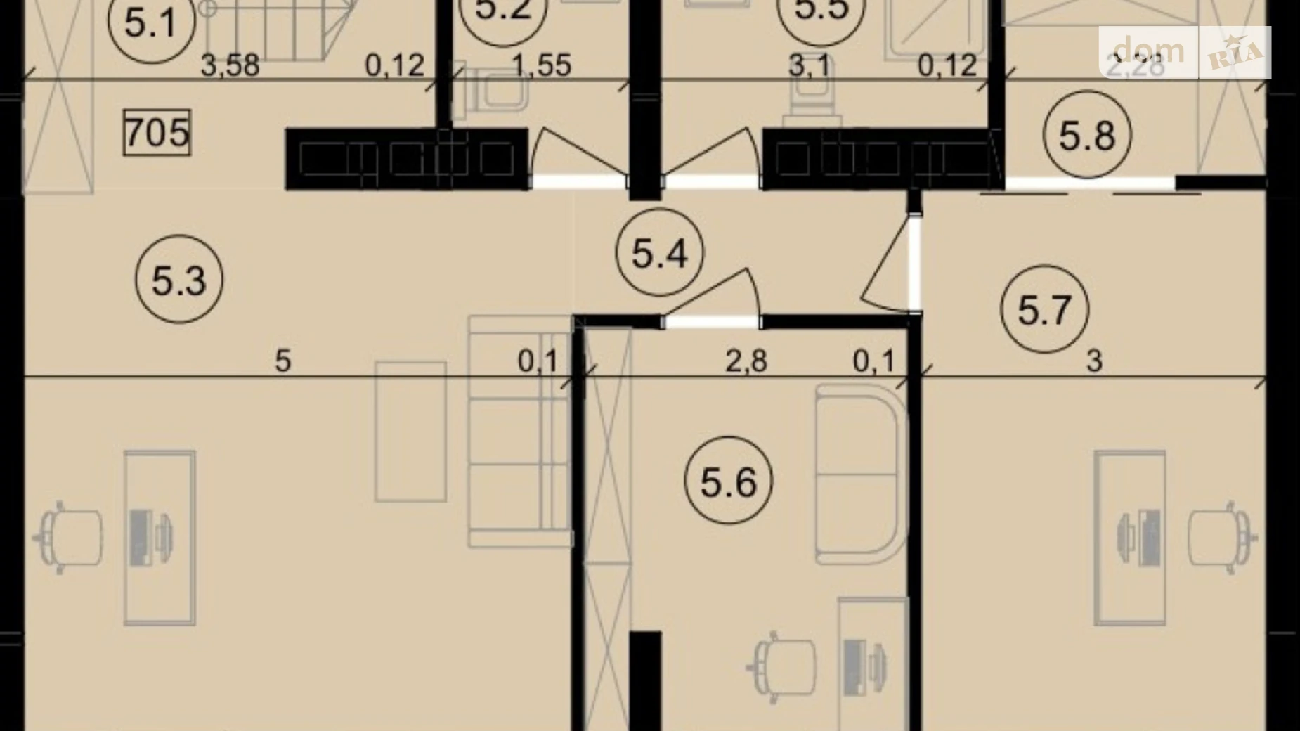 2-комнатная квартира 95.4 кв. м в Тернополе, цена: 70000 $ - фото 3